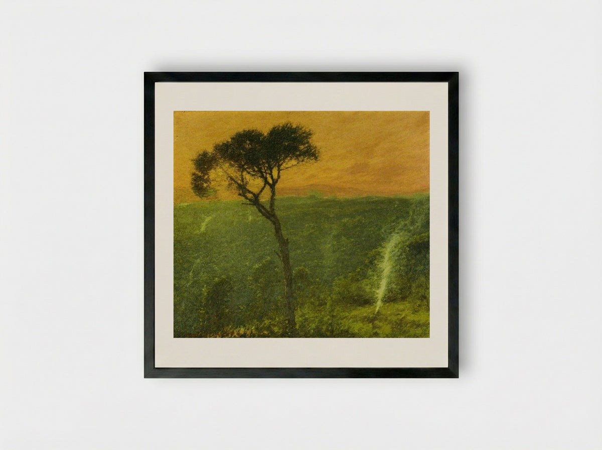 A Ligurian Valley, Italy - Henry Herbert La Thangue - Framed Print Black