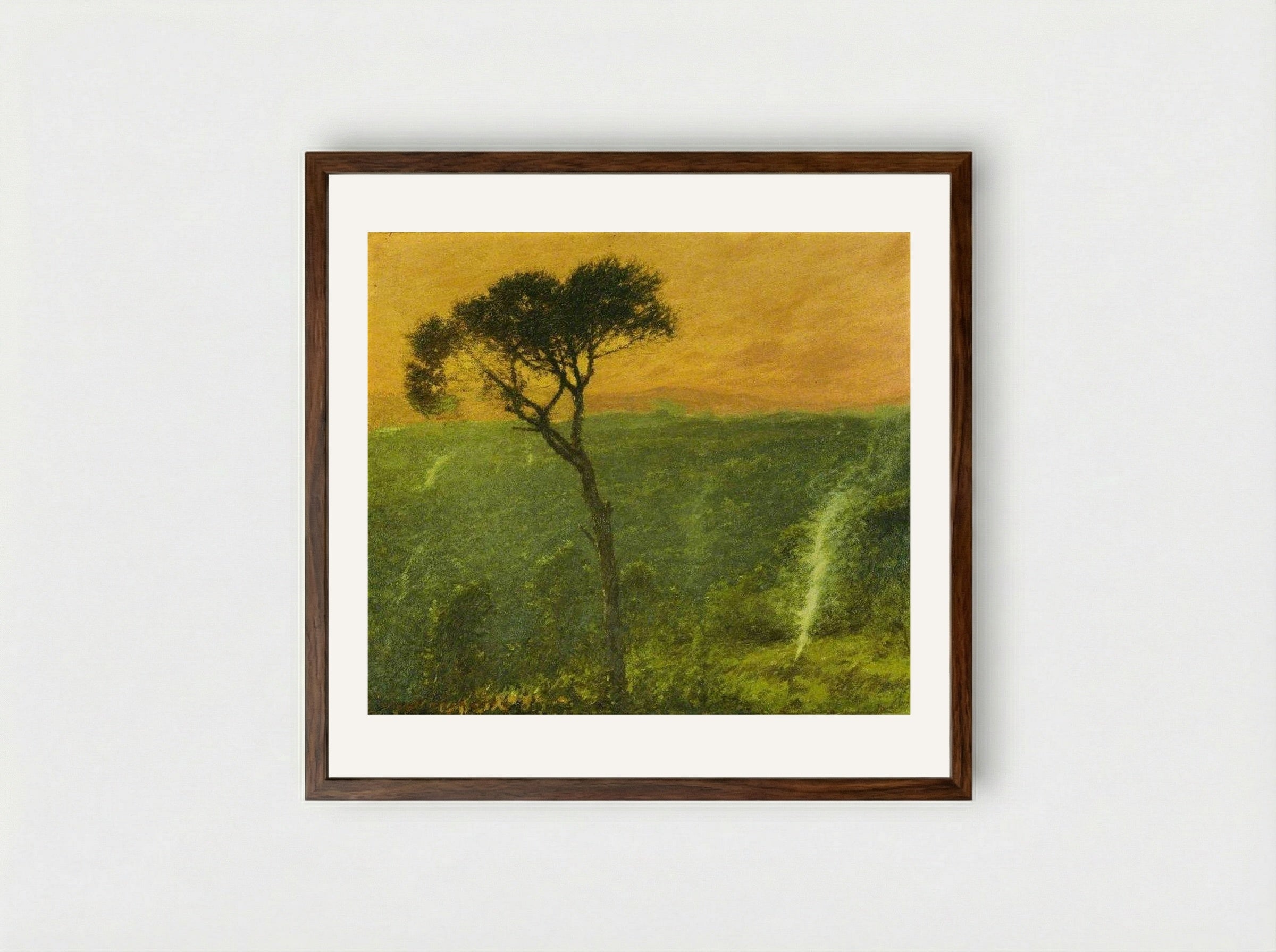 A Ligurian Valley, Italy - Henry Herbert La Thangue - Framed Print Dark Wood