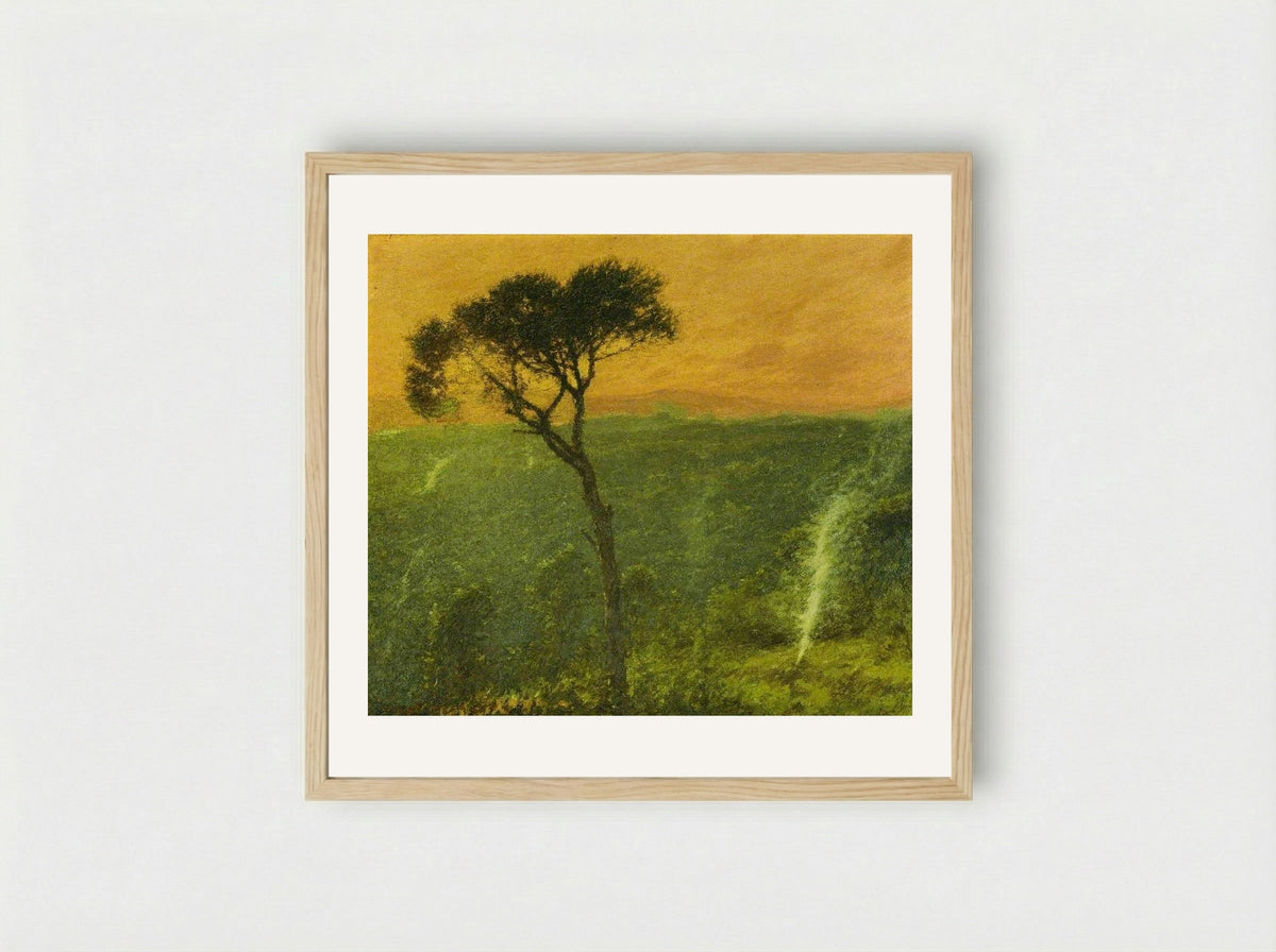 A Ligurian Valley, Italy - Henry Herbert La Thangue - Framed Print Wood