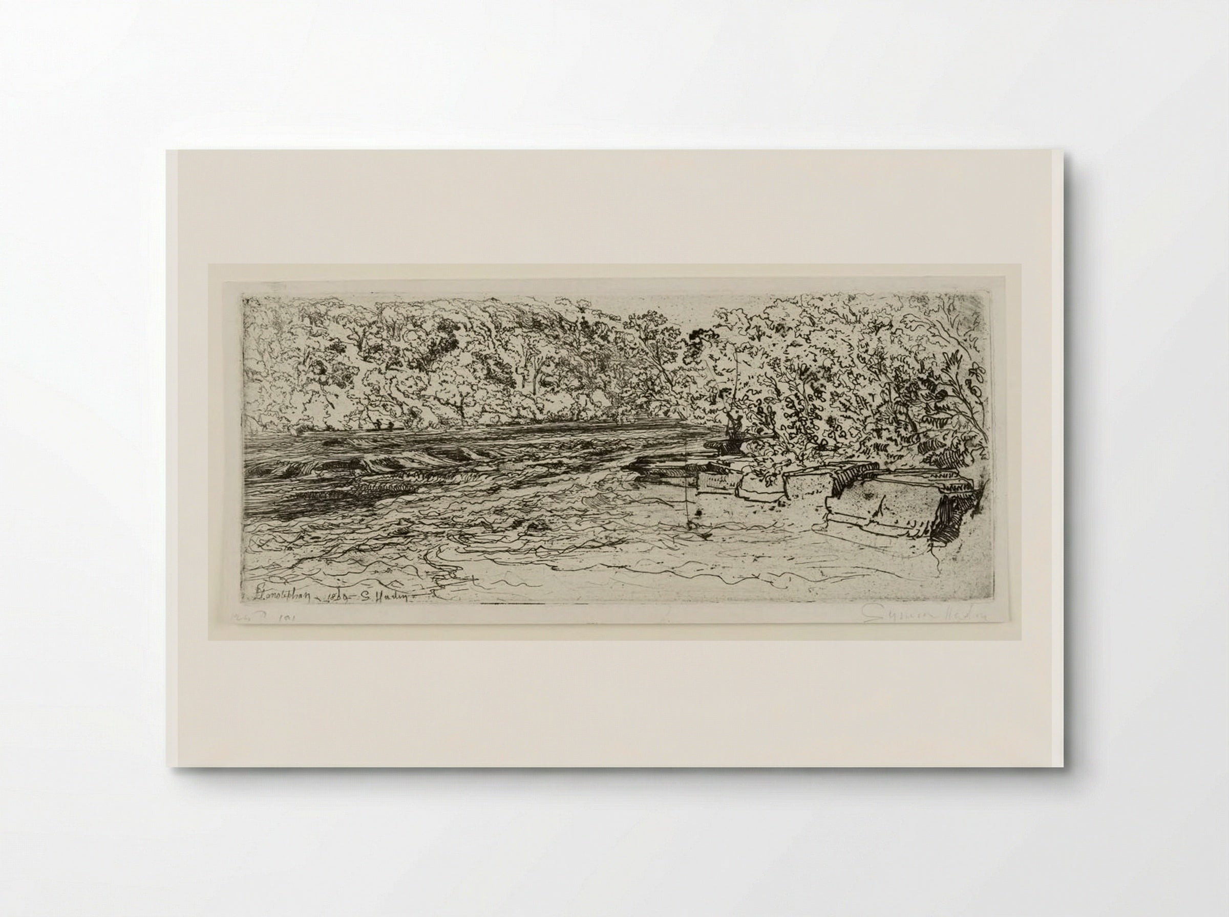 A Likely Place for a Salmon - Francis Seymour Haden - Poster