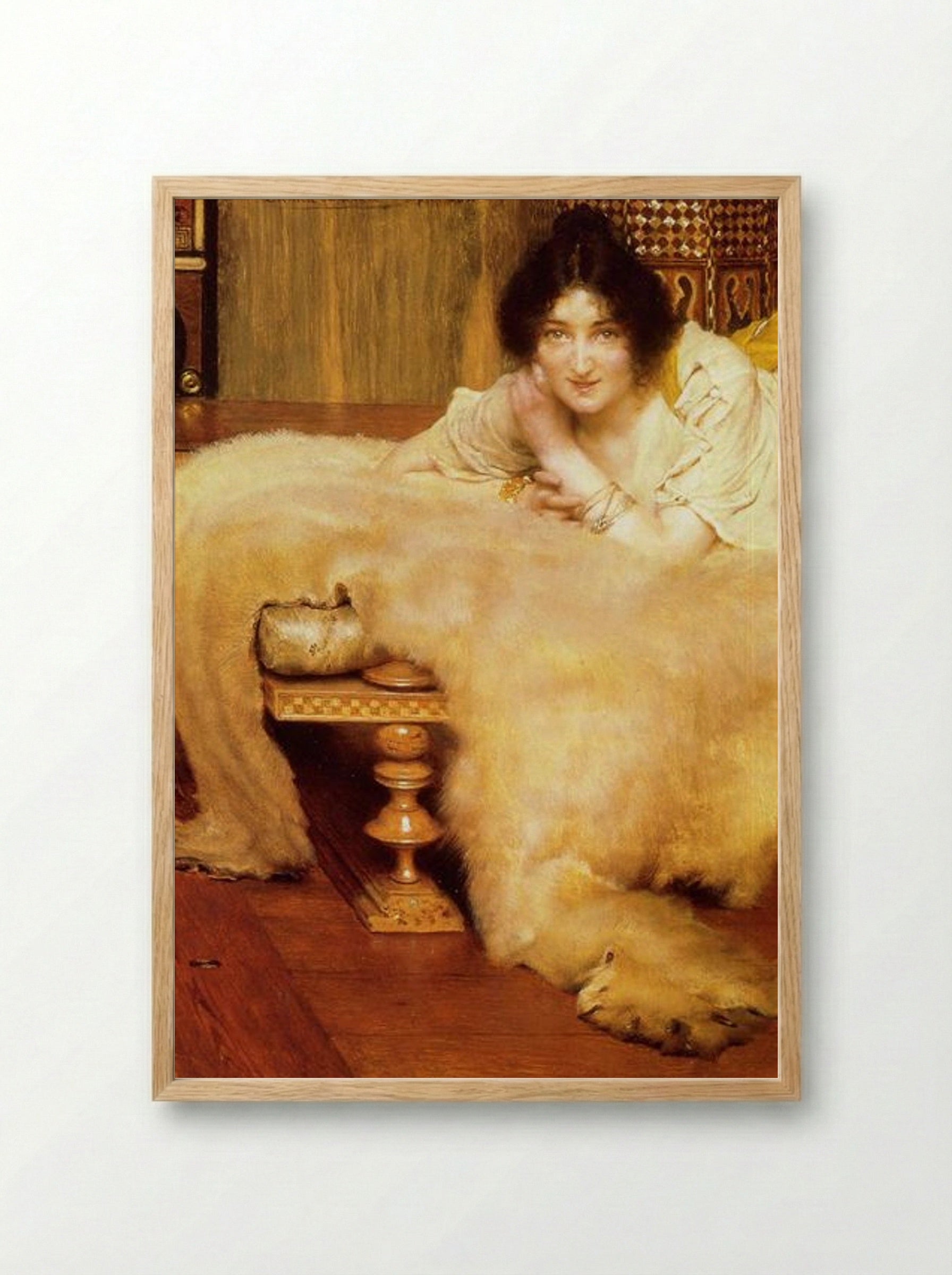 A Listener - Sir Lawrence Alma-Tadema - Framed Print Wood