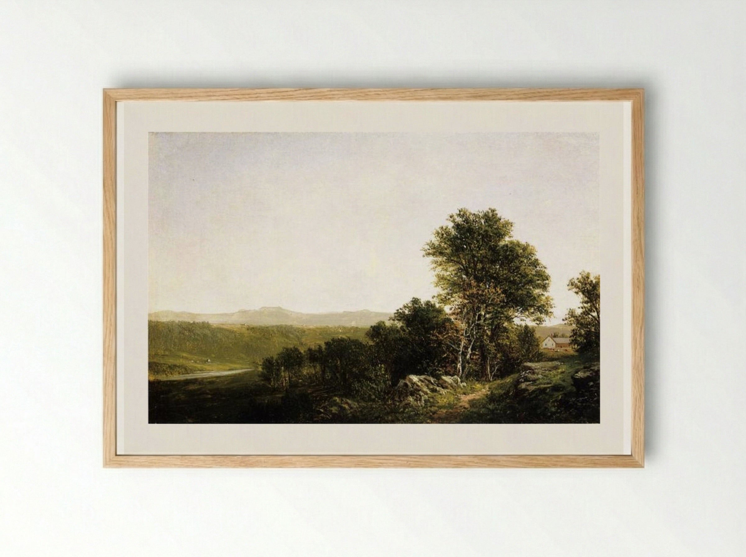 A Lush Summer Landscape - David Johnson - Framed Print Wood