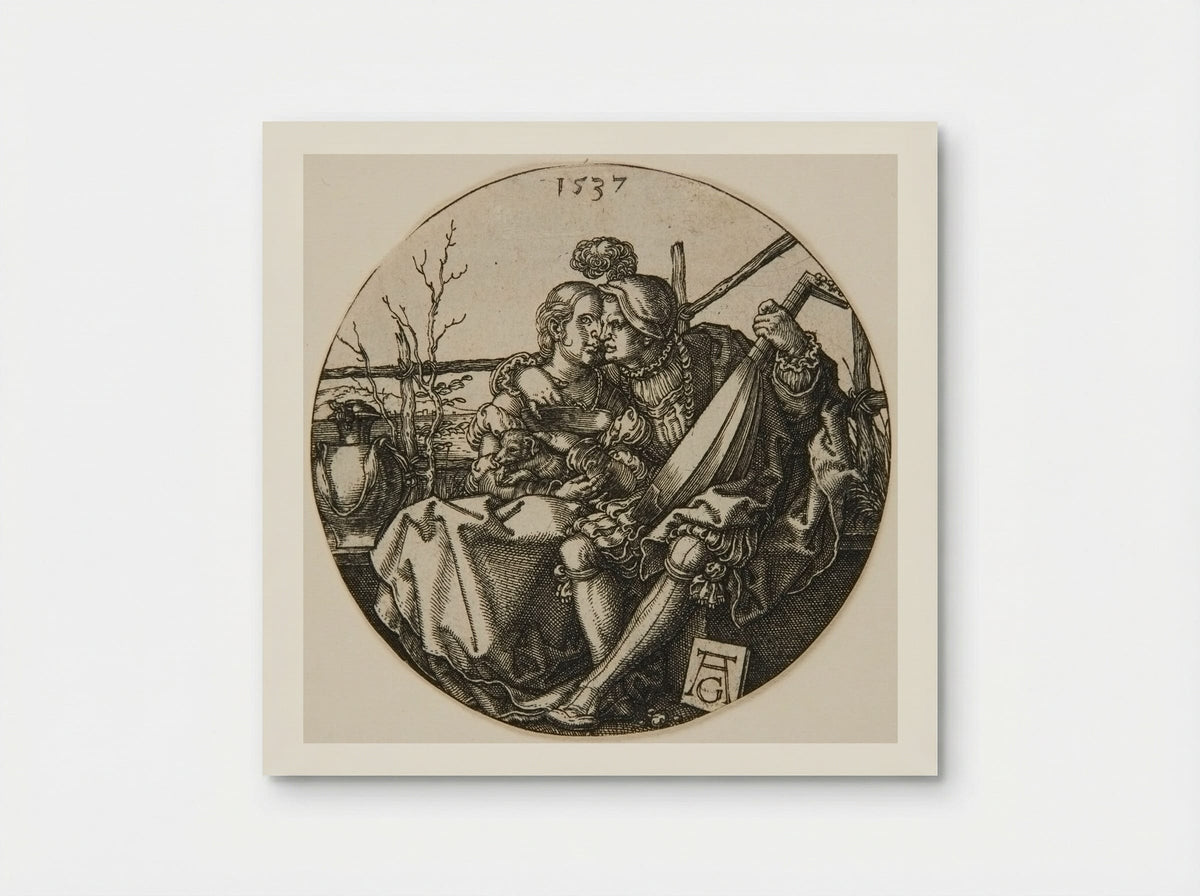 A Lute-Player and His Mistress - Heinrich Aldegrever - Poster