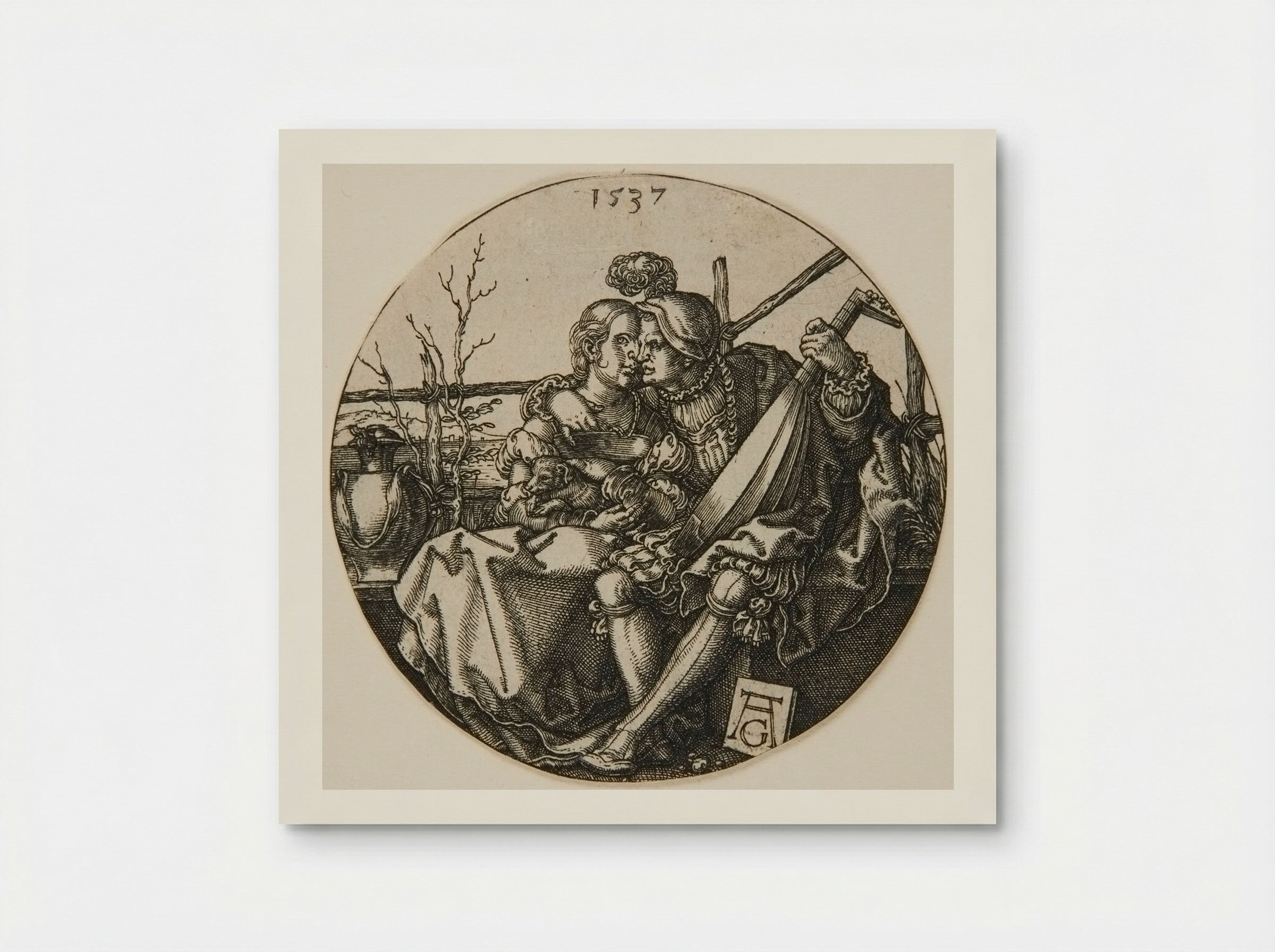 A Lute-Player and His Mistress - Heinrich Aldegrever - Poster