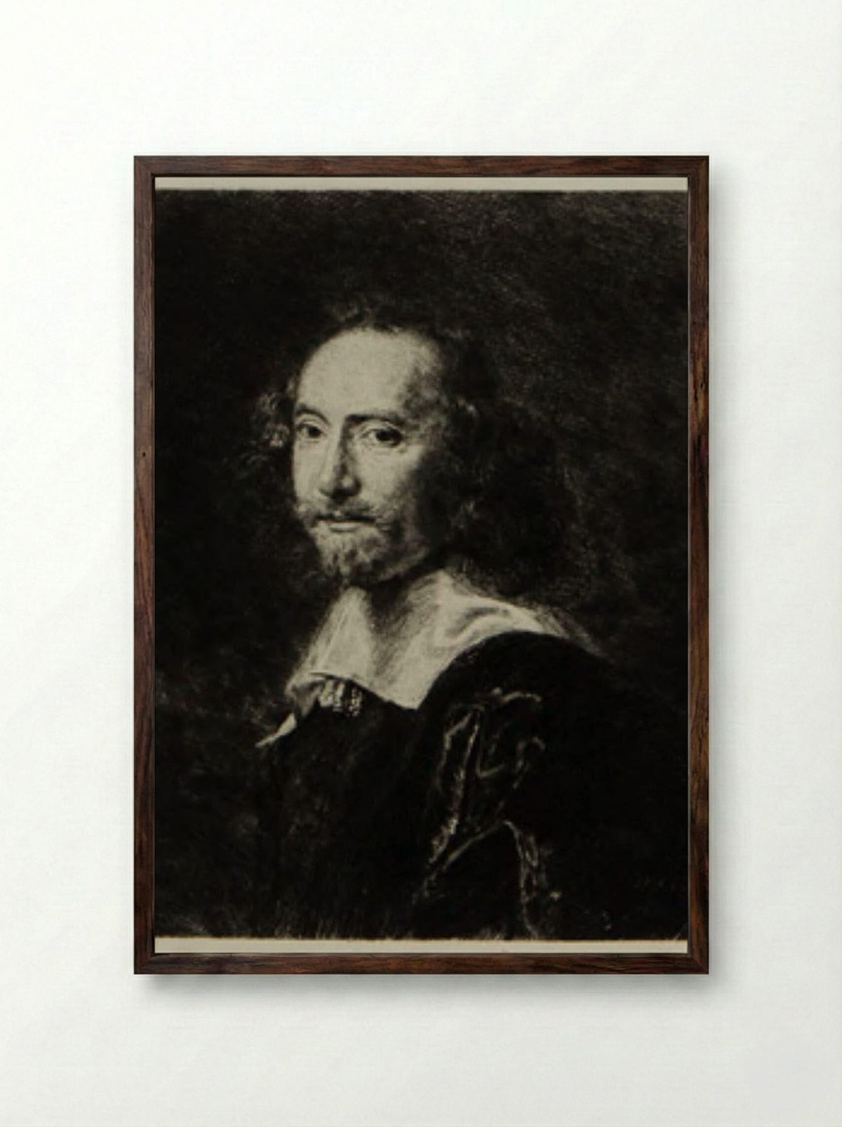 A Man (Jules Ferdinand Jacquemart) - Jules Ferdinand Jacquemart - Framed Print Dark Wood