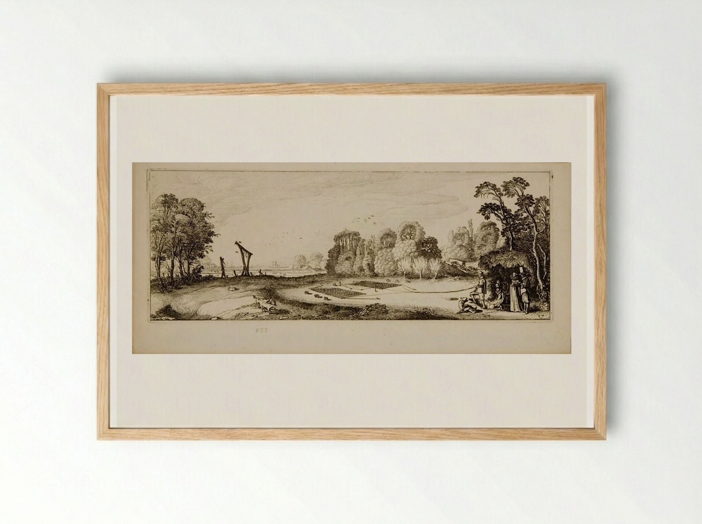 A Man Netting Birds - Jan van de Velde II - Framed Print Wood