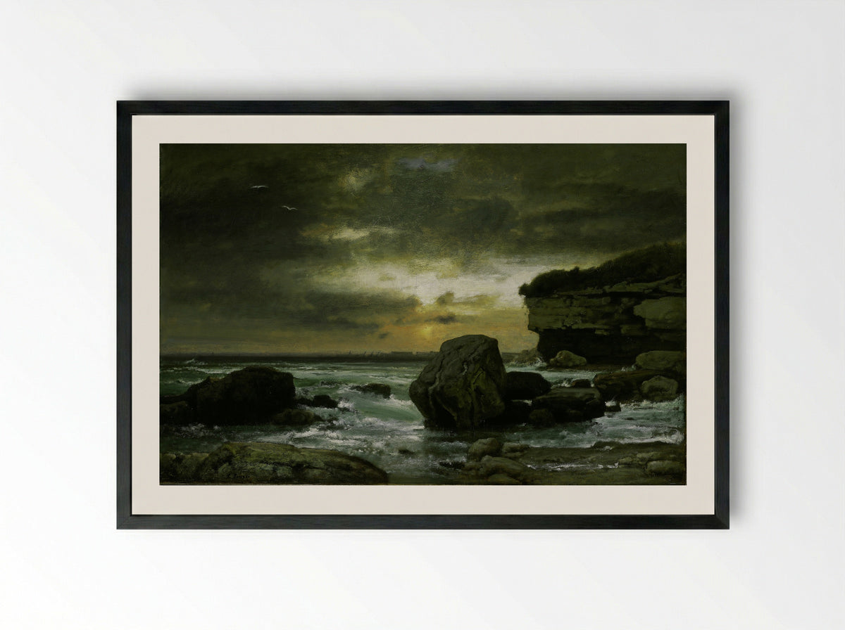 A Marine - George Inness - Framed Print Black