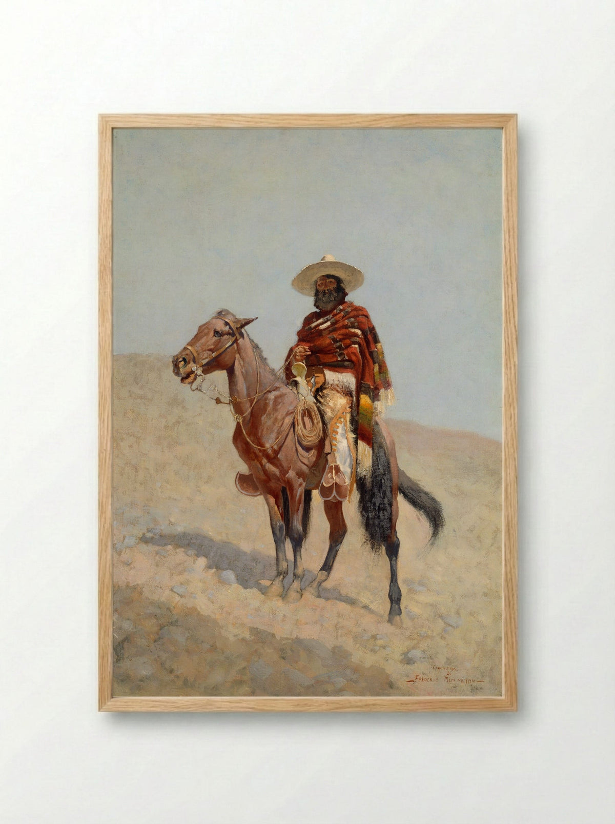 A Mexican Vaquero - Frederic Remington - Framed Print Wood