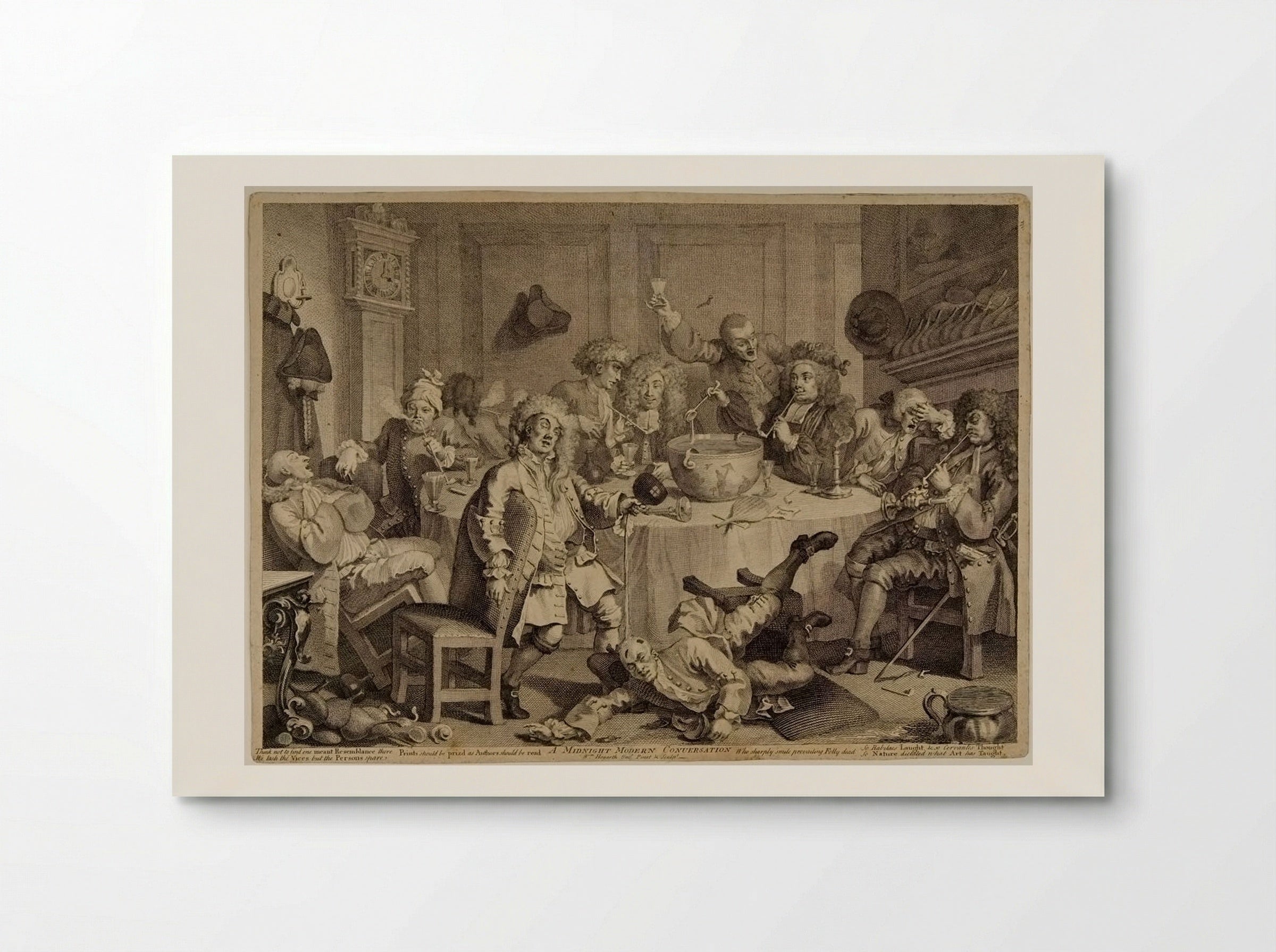 A Midnight Modern Conversation - William Hogarth - Poster
