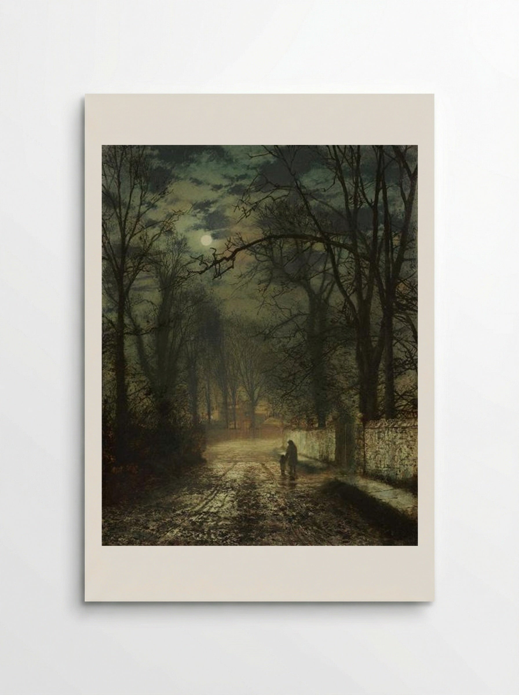 A Moonlit Lane - John Atkinson Grimshaw - Poster
