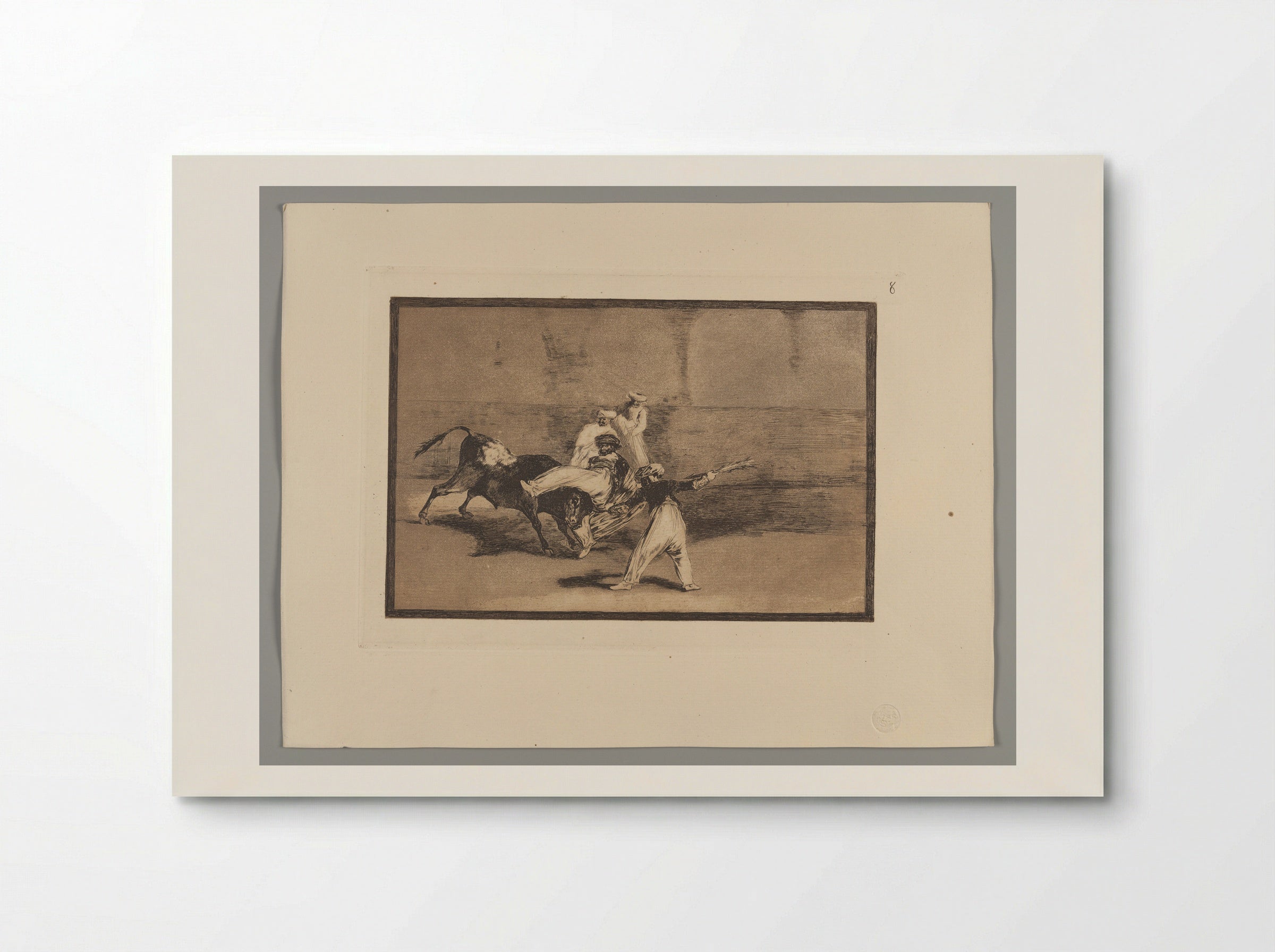 A Moor Caught by the Bull in the Ring - Francisco José de Goya y Lucientes - Poster
