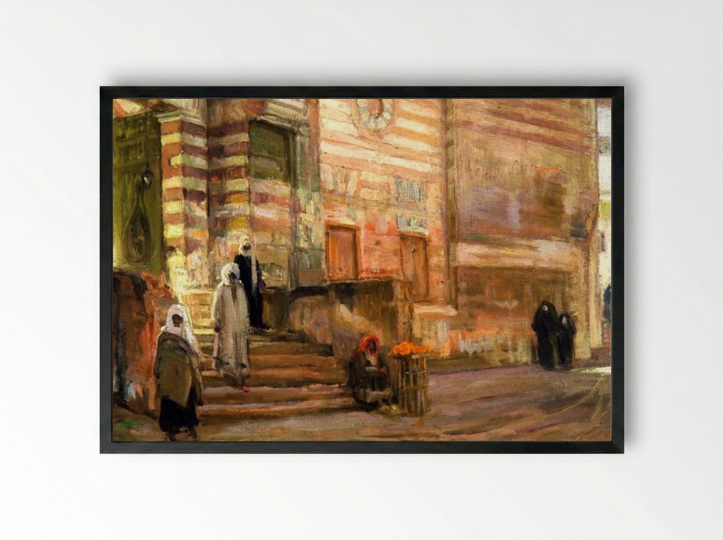A Mosque in Cairo - Henry Ossawa Tanner - Framed Print Black