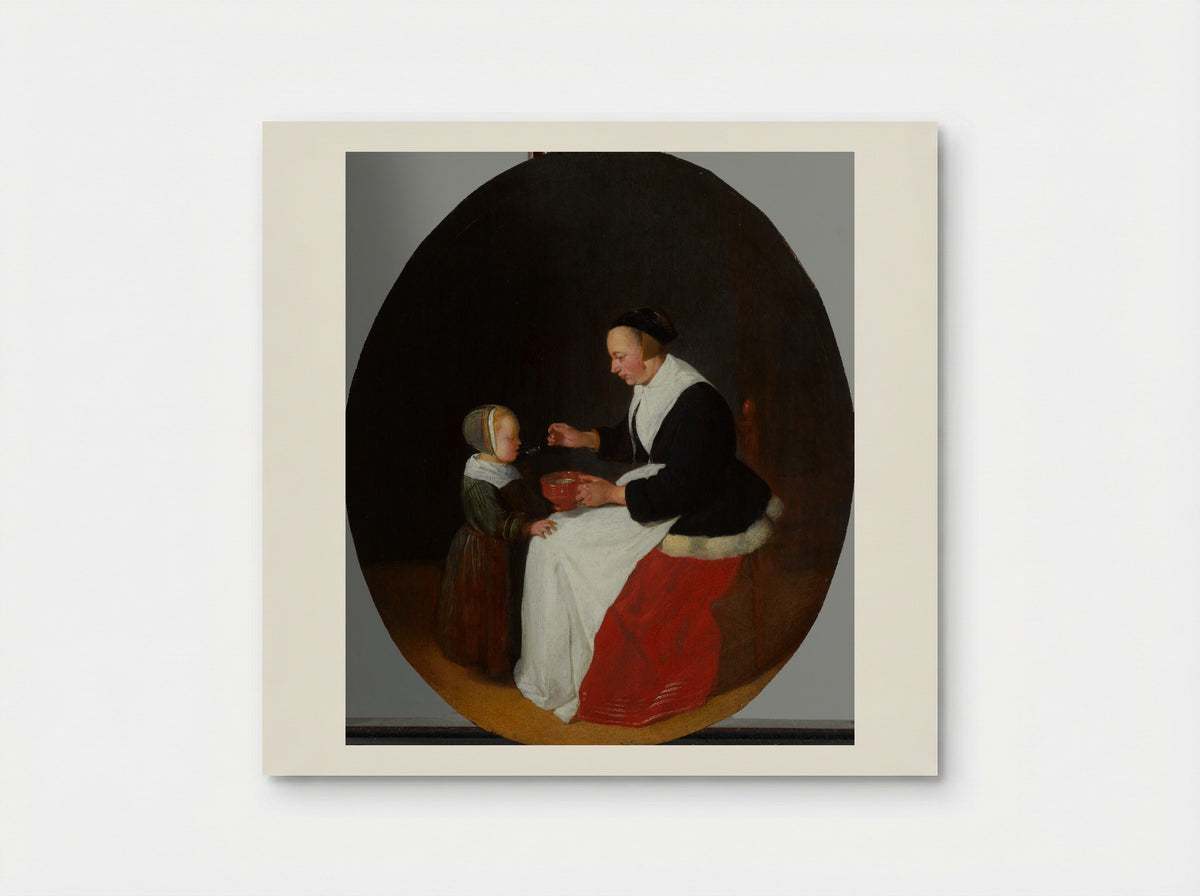 A Mother Feeding Her Child - Quiringh Gerritsz. van Brekelenkam - Poster
