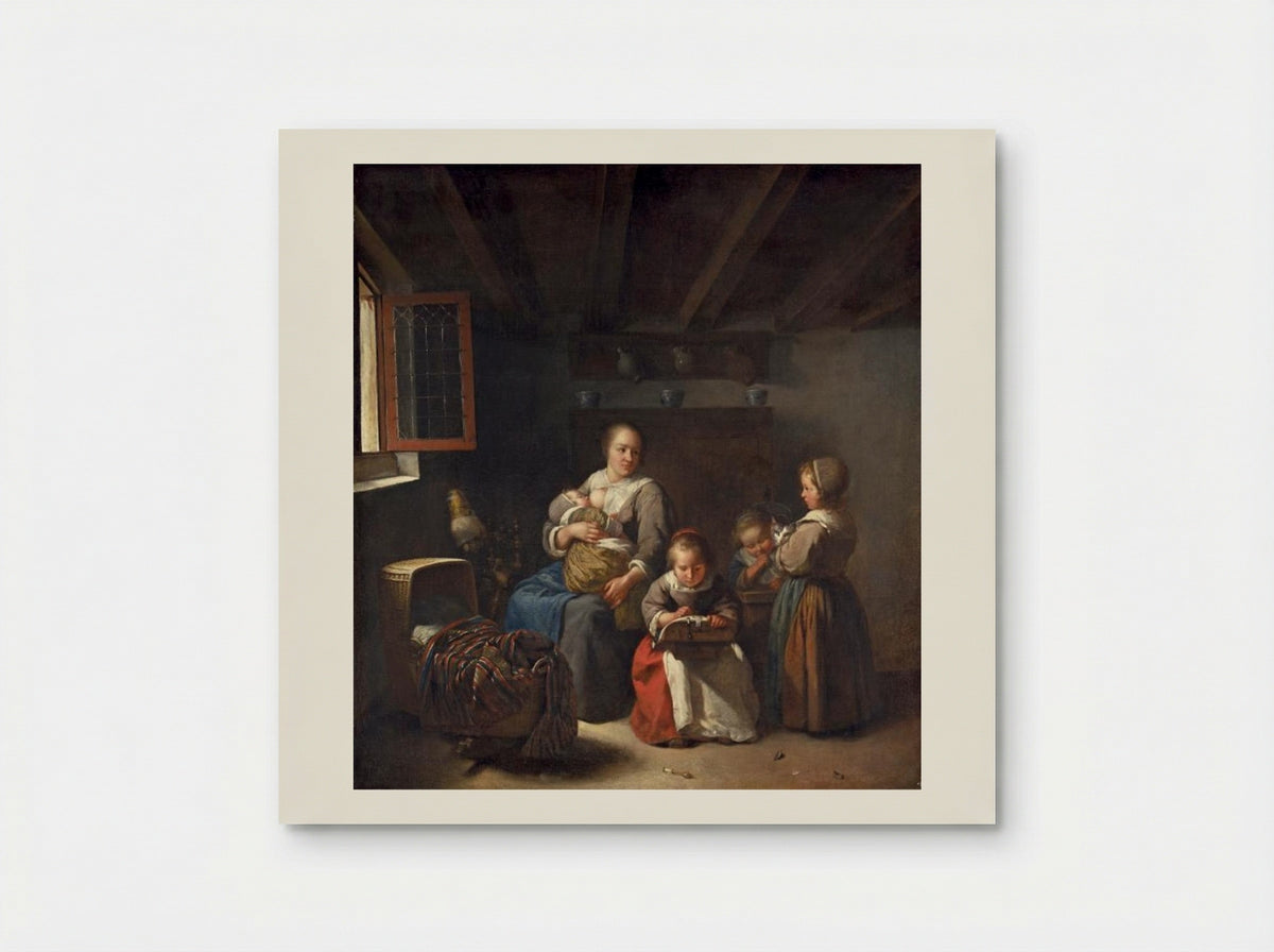 A Mother Nursing Her Child - Joost van Geel - Poster