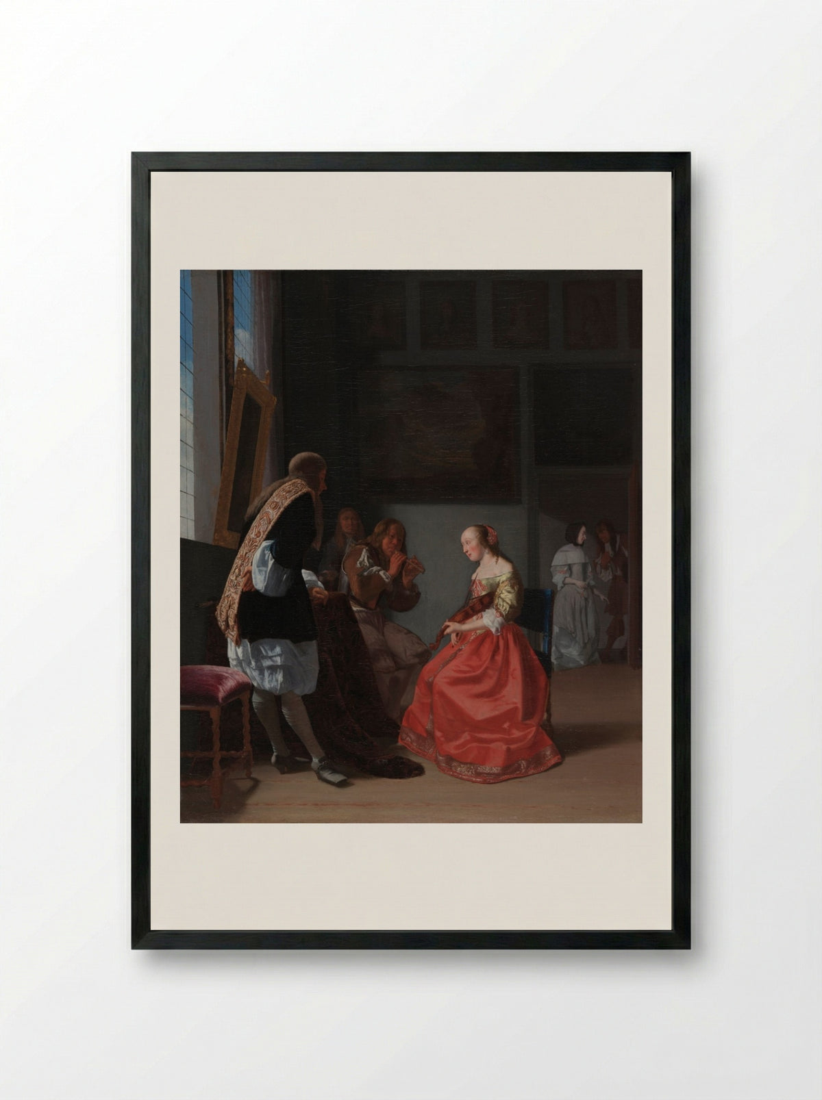 A Musical Company - Jacob Ochtervelt - Framed Print Black