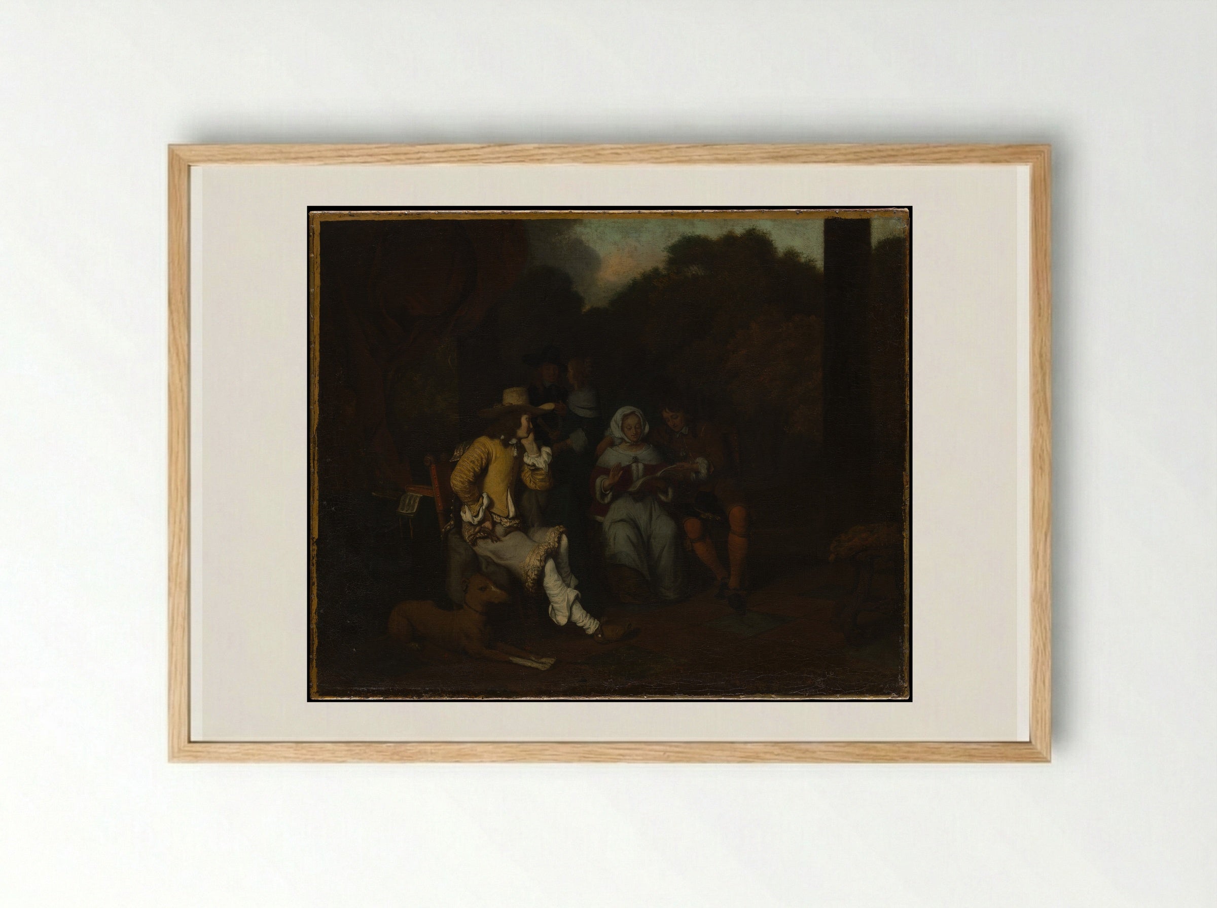 A Musical Party - Gerbrand van den Eeckhout - Framed Print Wood