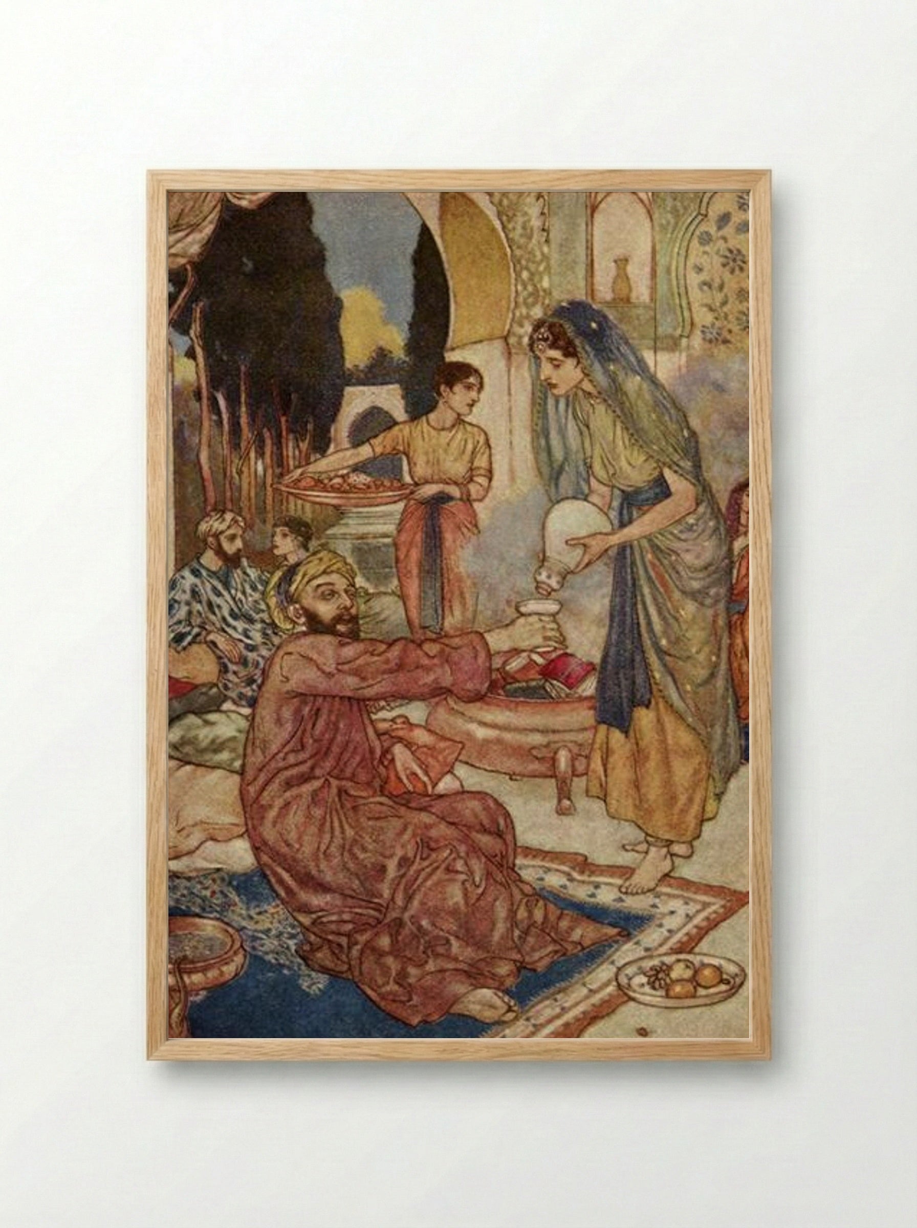 A New Marriage, The Rubaiyat of Omar Khayyam - Edmund Dulac - Framed Print Wood