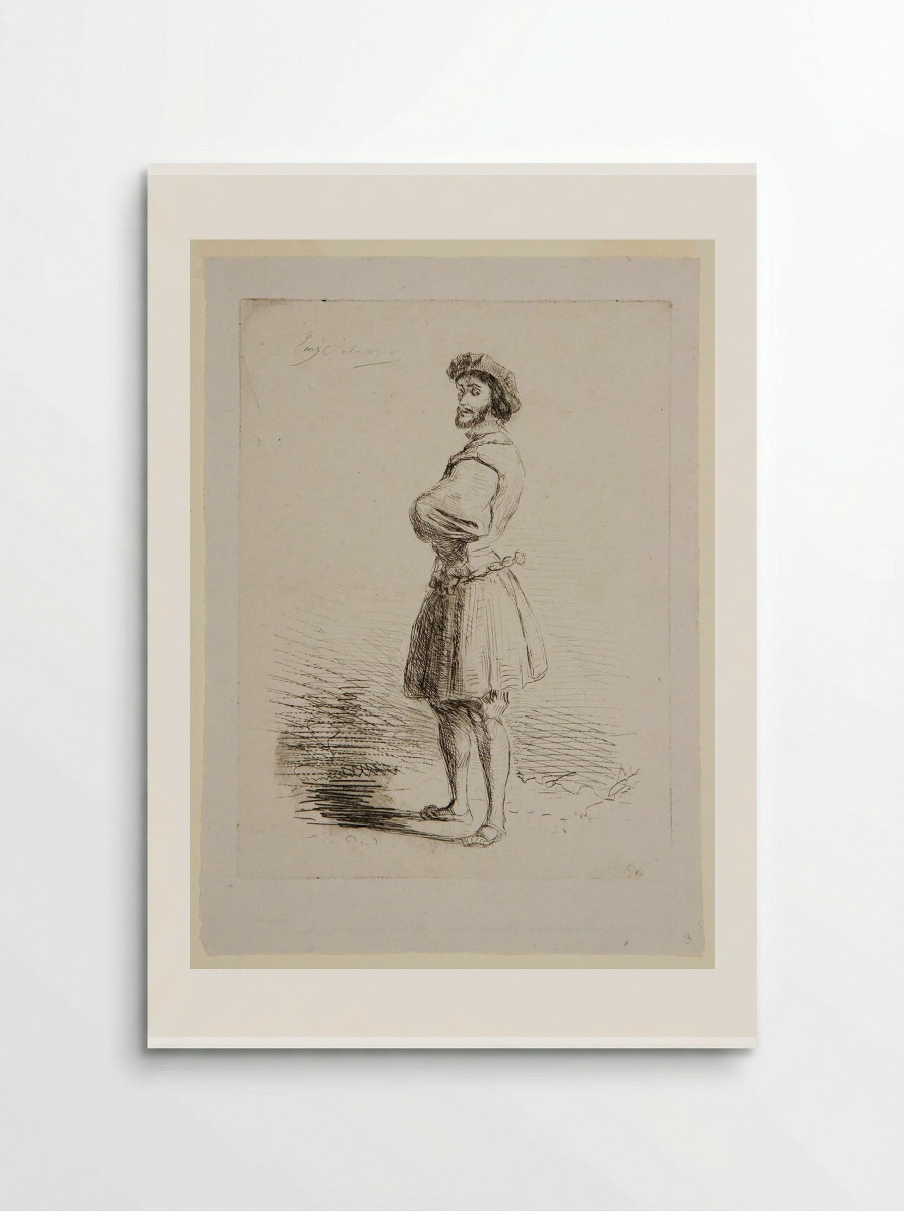 A Nobleman in the Era of Francis I - Ferdinand-Victor-Eugène Delacroix - Poster