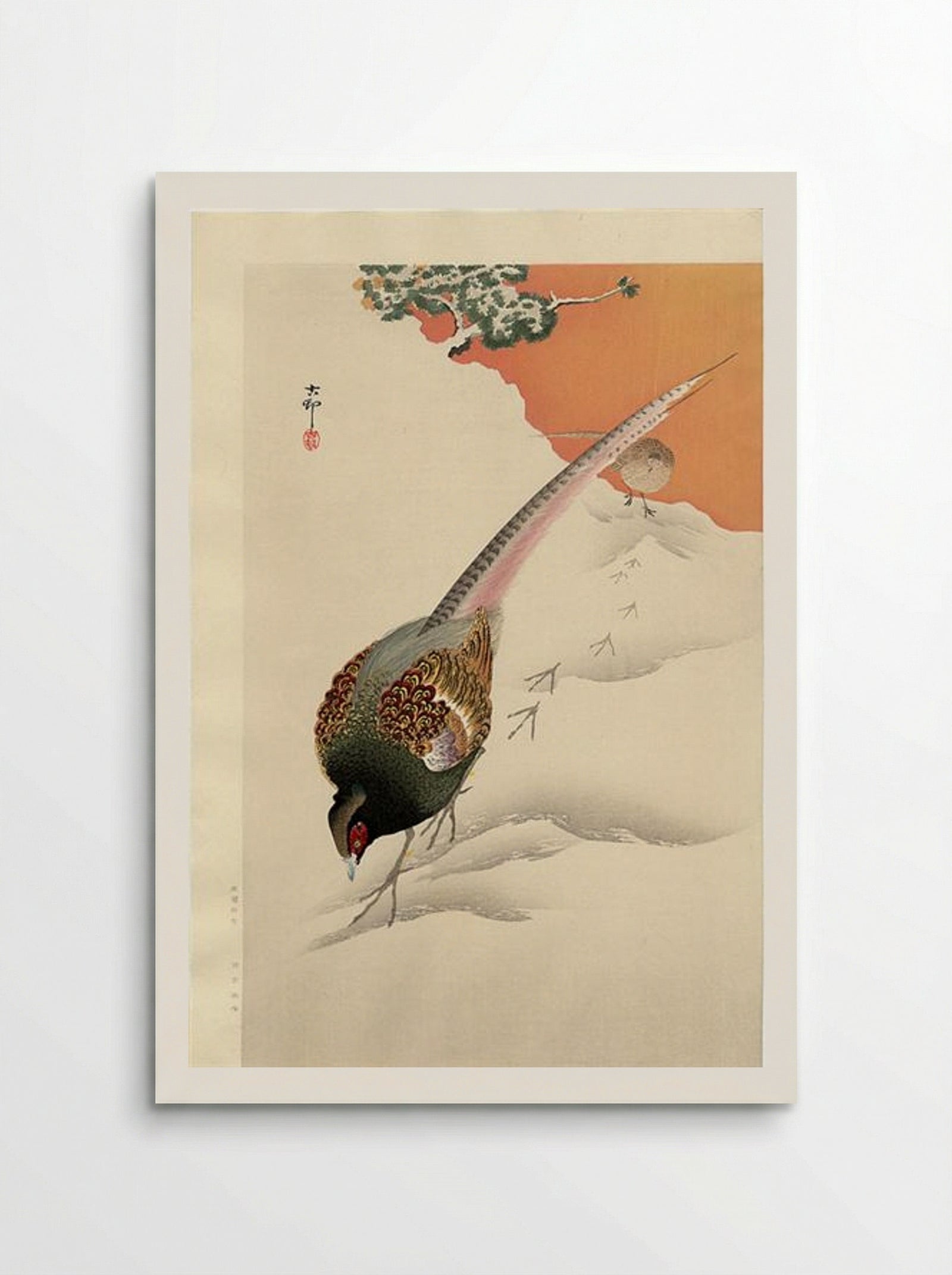 A Pair of Pheasants in the Snow - Ohara Koson