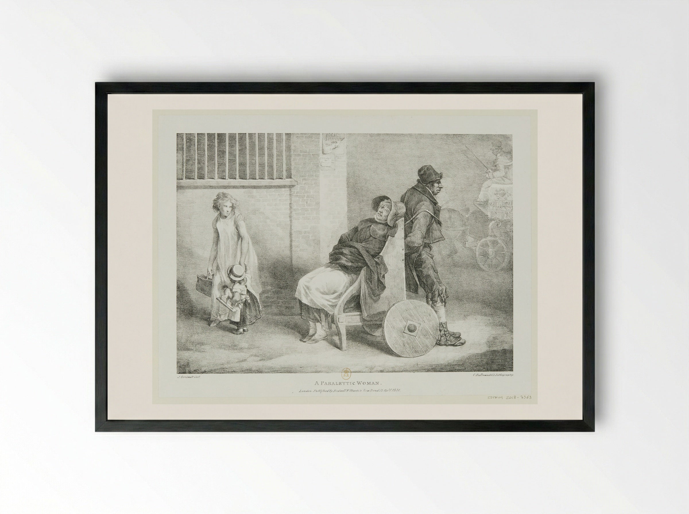 A Paraleytic Woman - Théodore Géricault - Framed Print Black