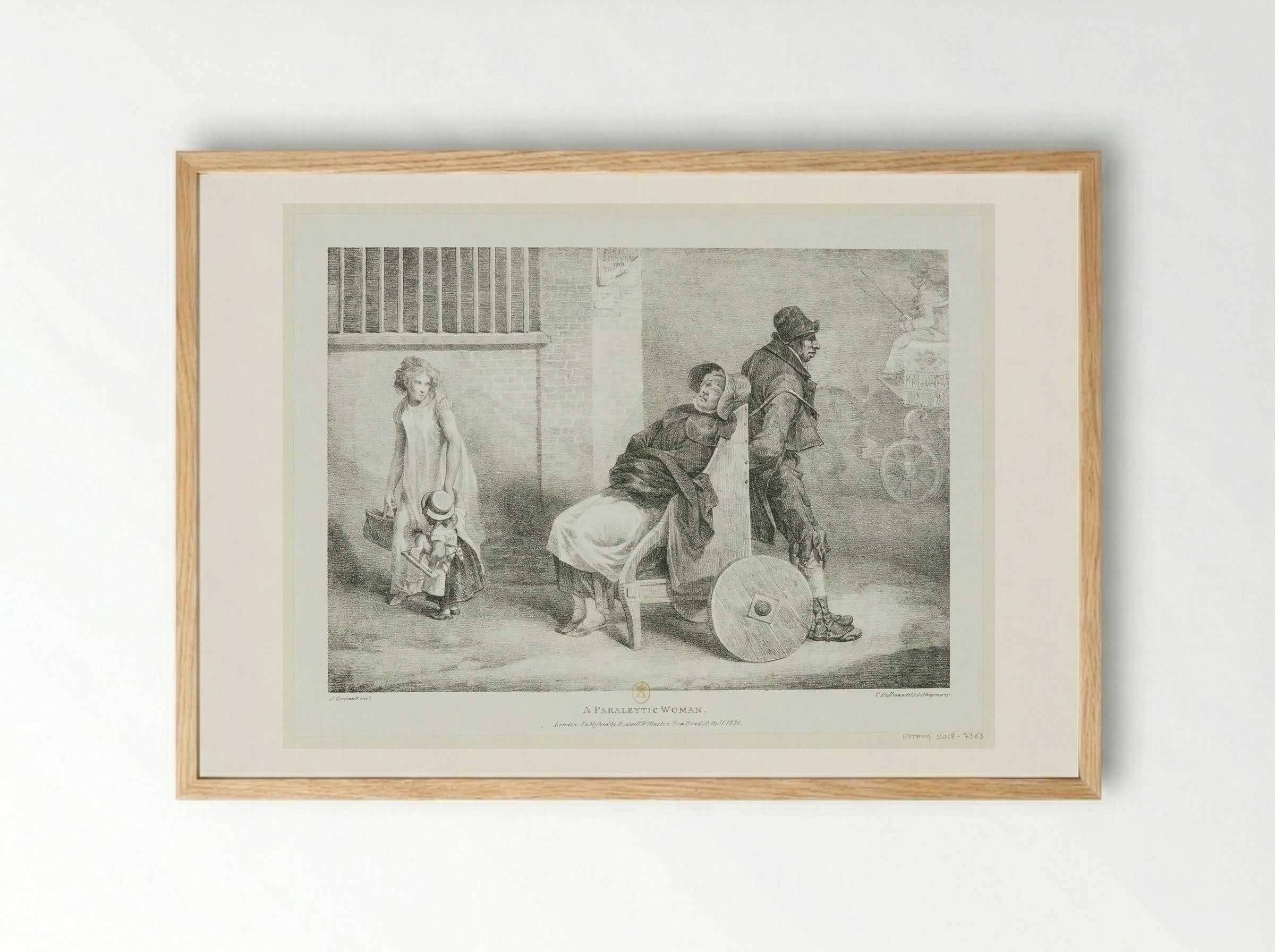 A Paraleytic Woman - Théodore Géricault - Framed Print Wood