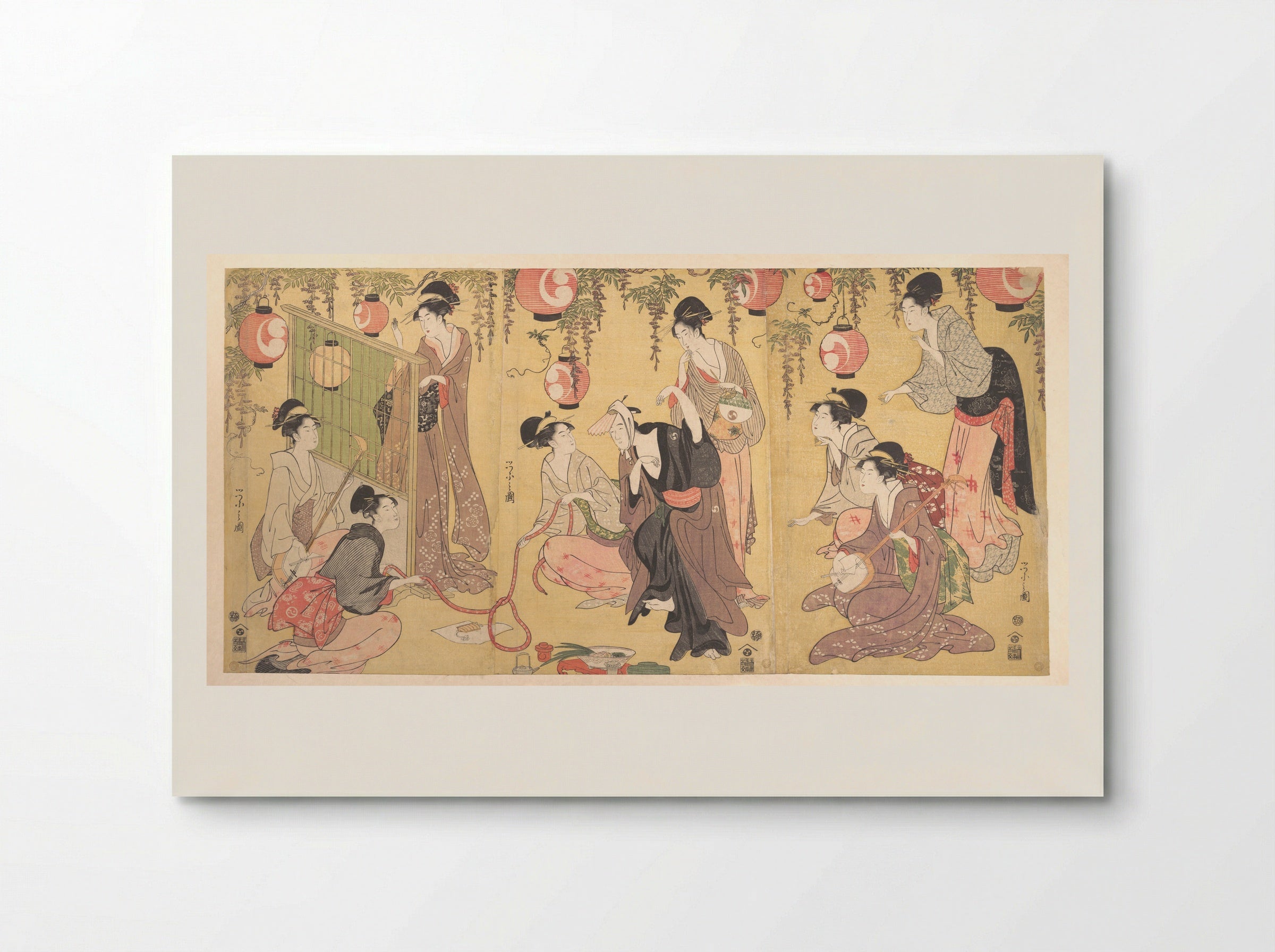 A Parody of Yuranosuke in the Pleasure Quarters - Chōbunsai Eishi - Poster
