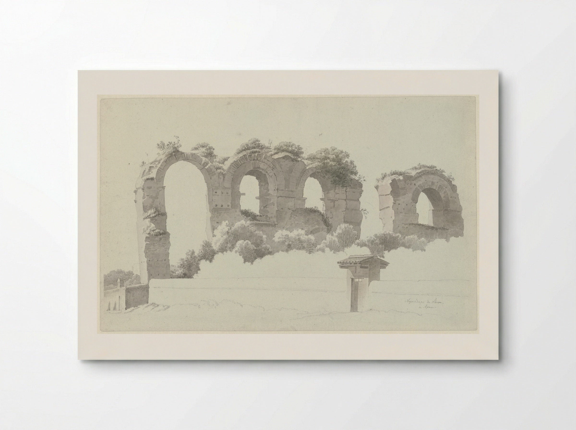 A Part of an Aqueduct in Rome - Josephus Augustus Knip - Poster