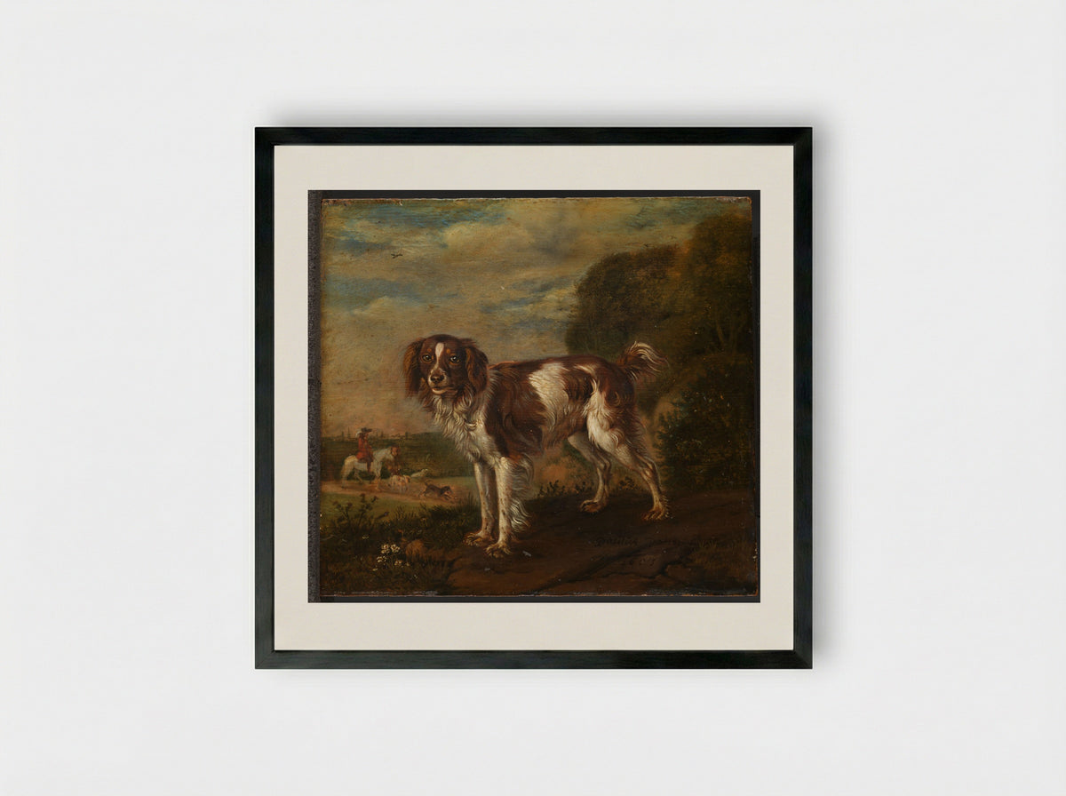 A Partridge Dog - Paulus Potter - Framed Print Black