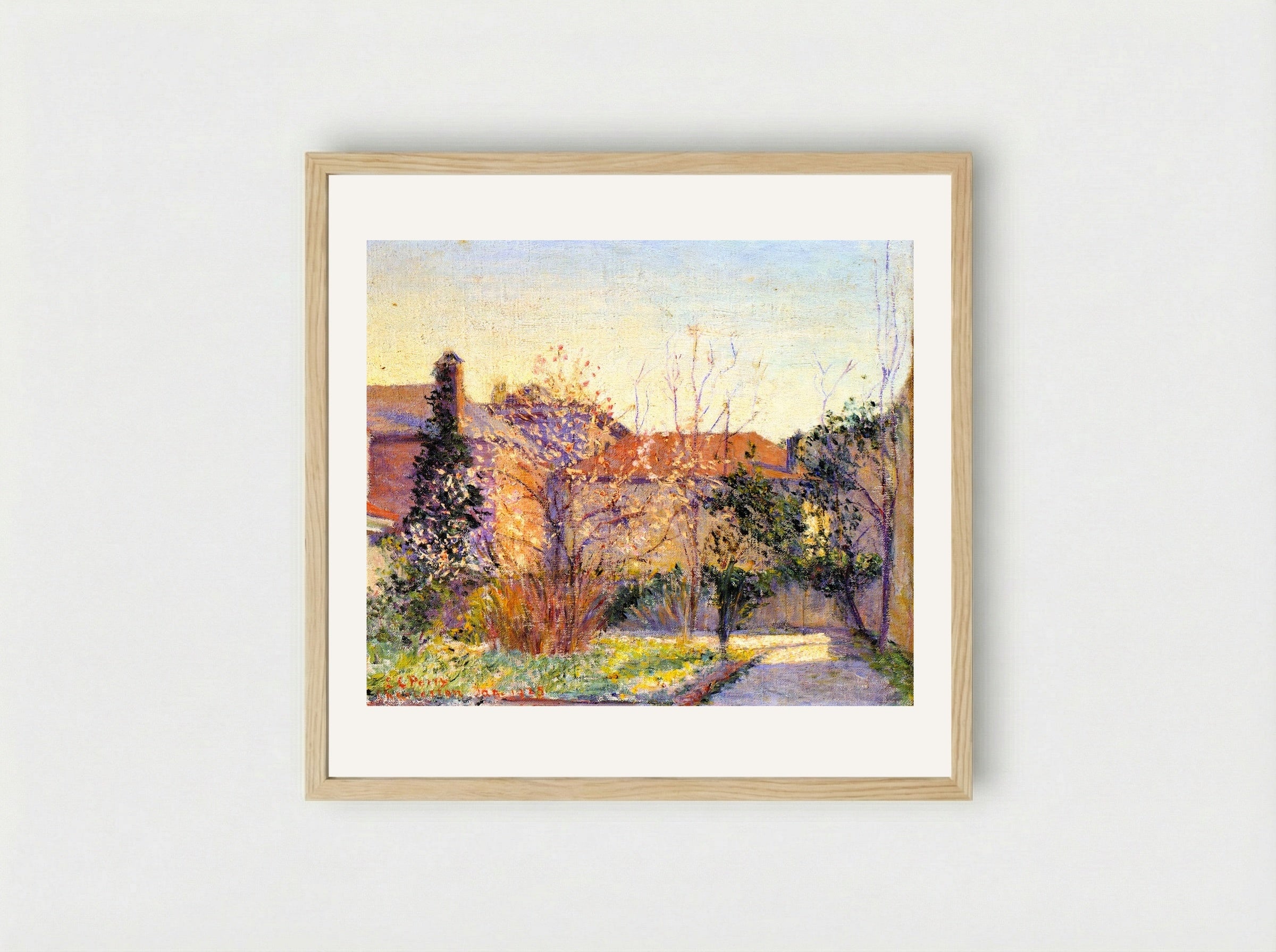 A Peach Tree - Lilla Cabot Perry - Framed Print Wood