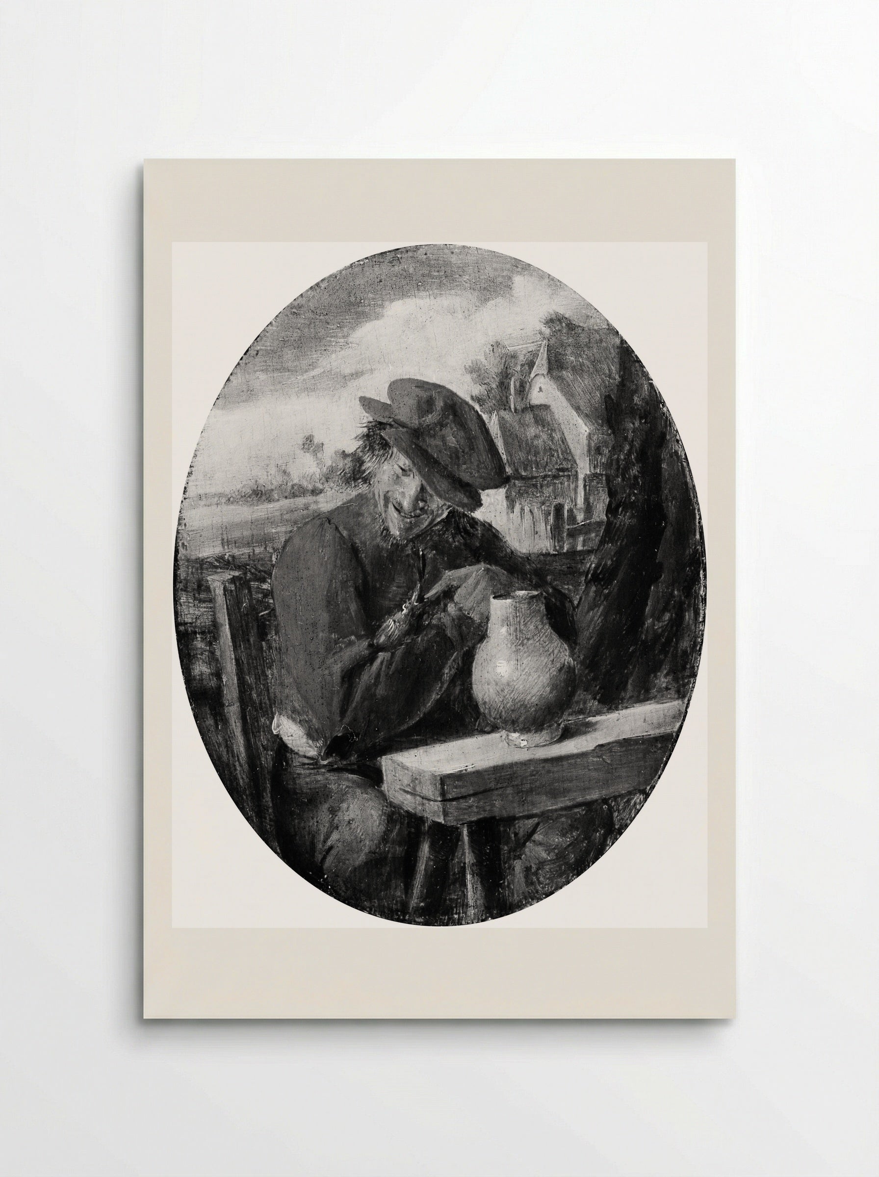 A Peasant with a Bird - Adriaen Brouwer - Poster