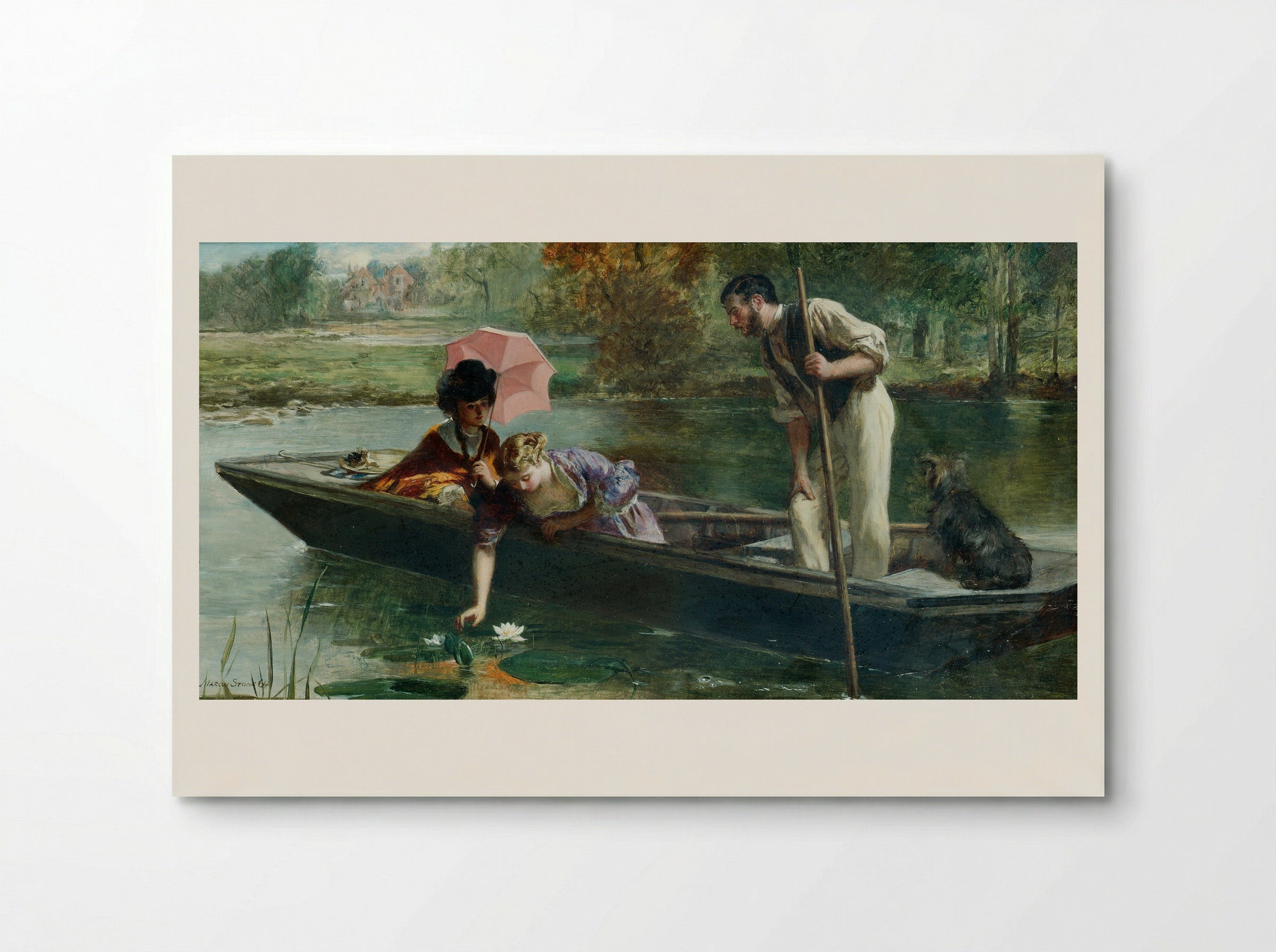 A Pleasant Spot on the Thames - Marcus Stone - Poster