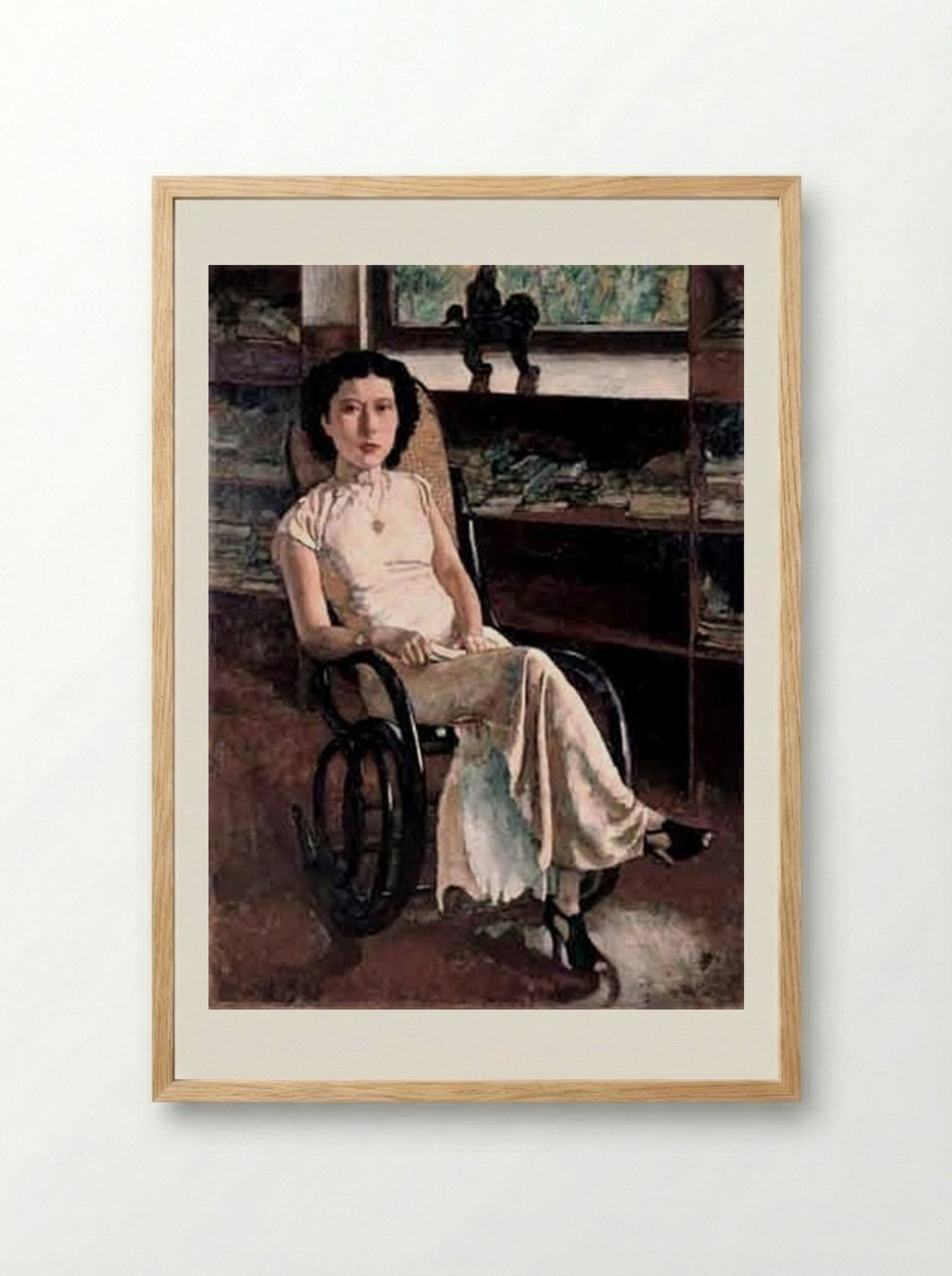 A Portrait of Miss Jenny - Xu Beihong - Framed Print Wood
