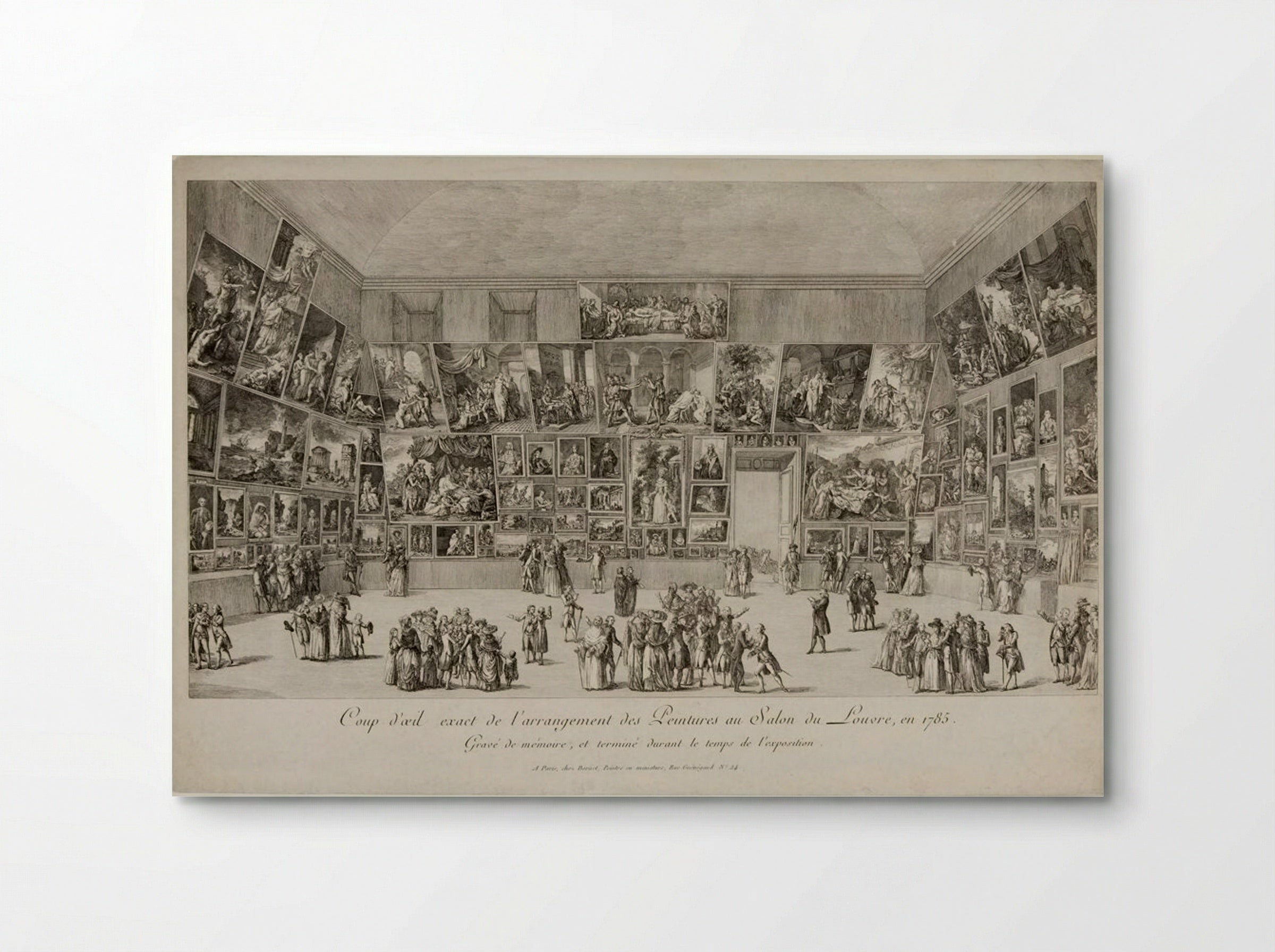 A Precise View of the Arrangement of Paintings at the Salon du Louvre in 1785 - Pietro Antonio Martini - Poster