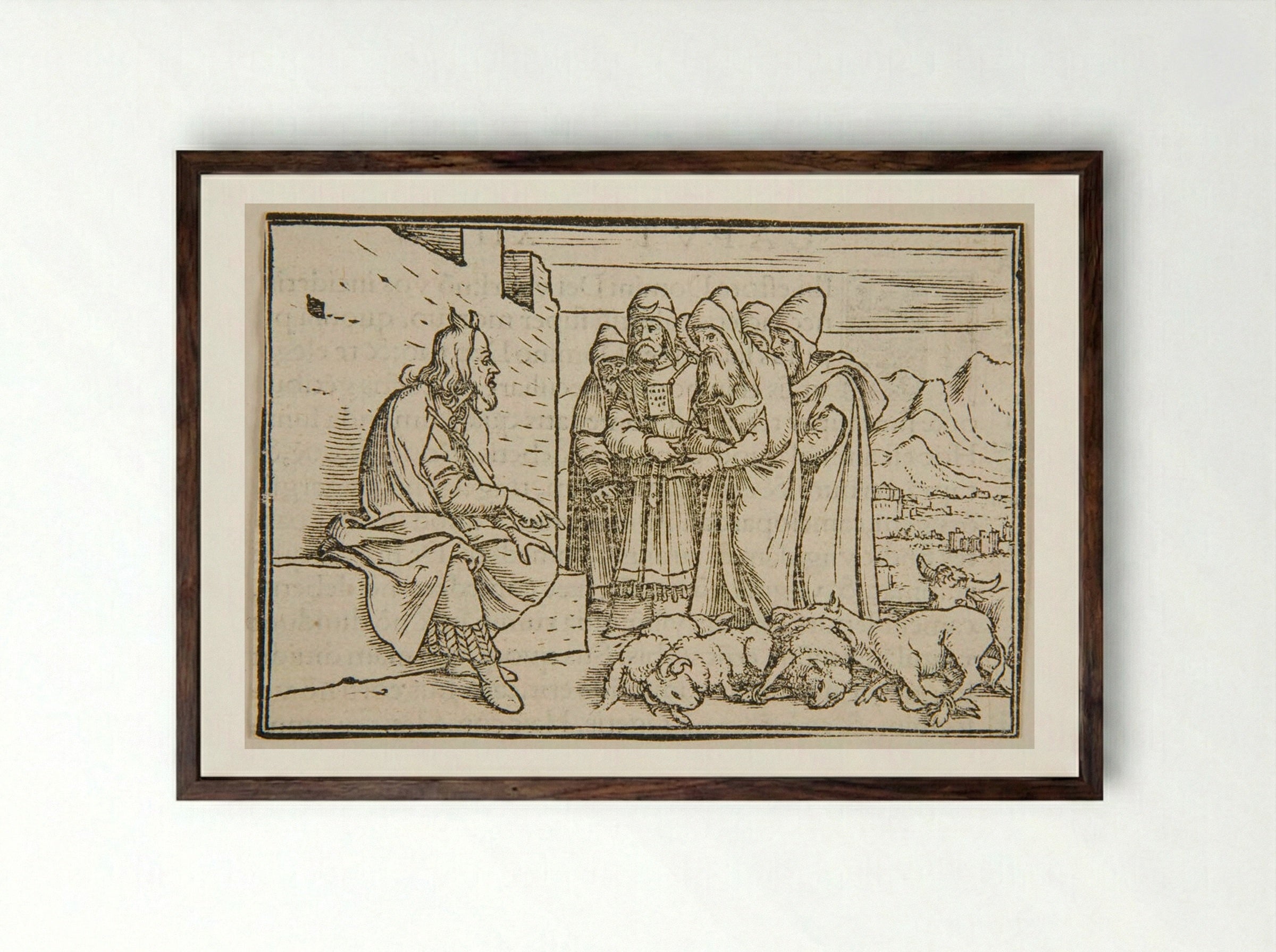 A Prophet Promised - Hans Holbein the Younger - Framed Print Dark Wood