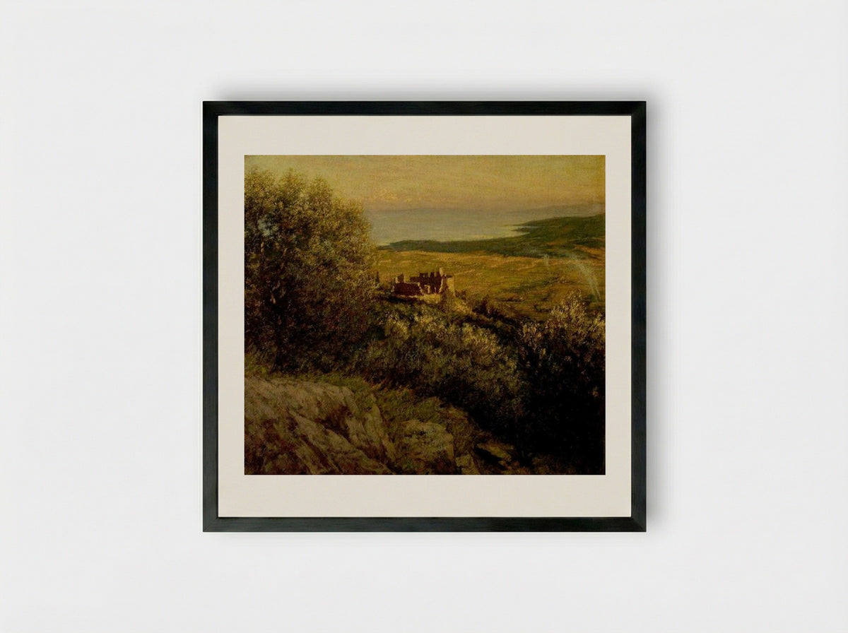 A Provençal Castle - Henry Herbert La Thangue - Framed Print Black