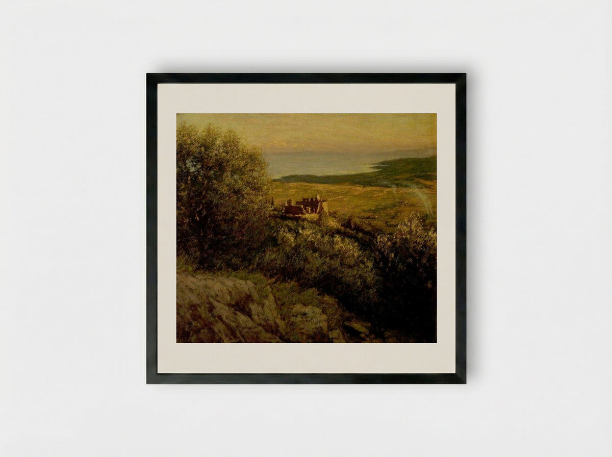 A Provençal Castle - Henry Herbert La Thangue - Framed Print Black