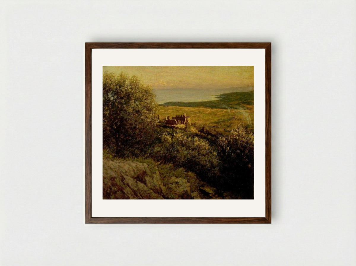 A Provençal Castle - Henry Herbert La Thangue - Framed Print Dark Wood