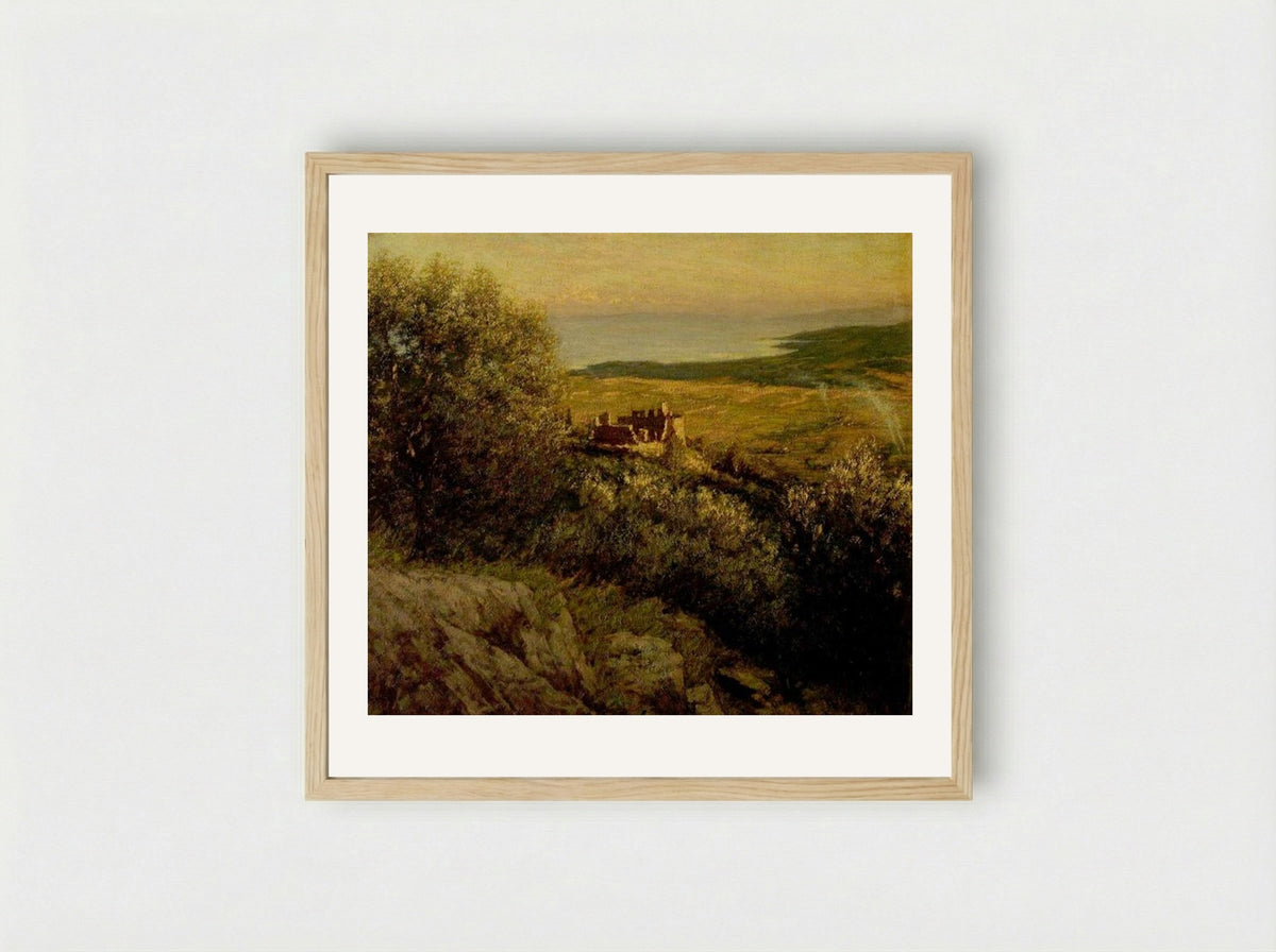 A Provençal Castle - Henry Herbert La Thangue - Framed Print Wood