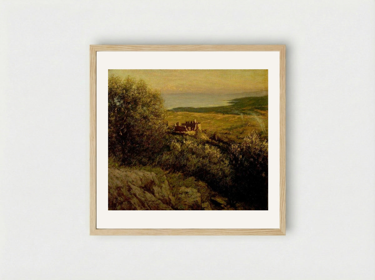 A Provençal Castle - Henry Herbert La Thangue - Framed Print Wood