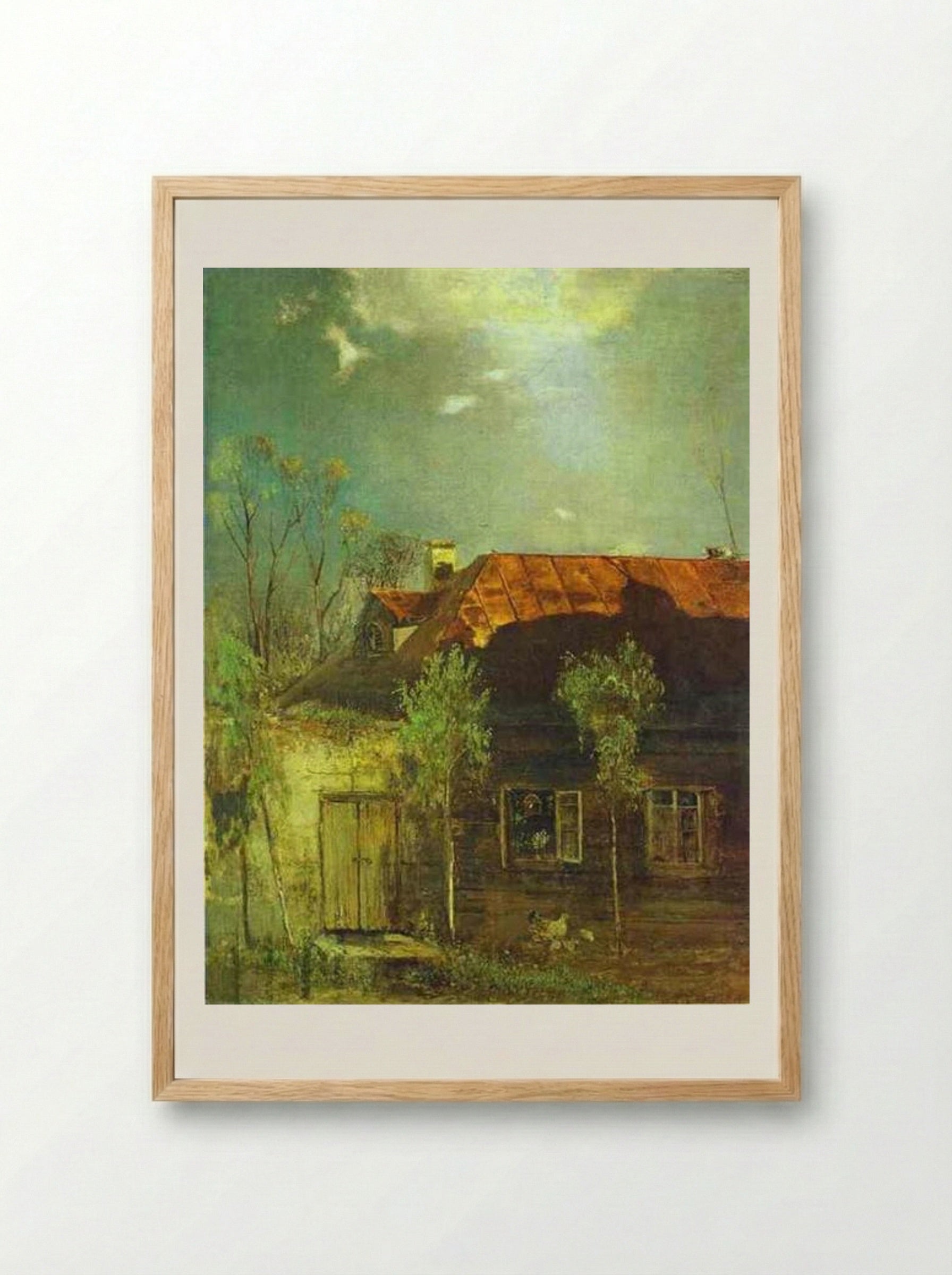 A Provincial Cottage. Spring - Aleksey Savrasov - Framed Print Wood