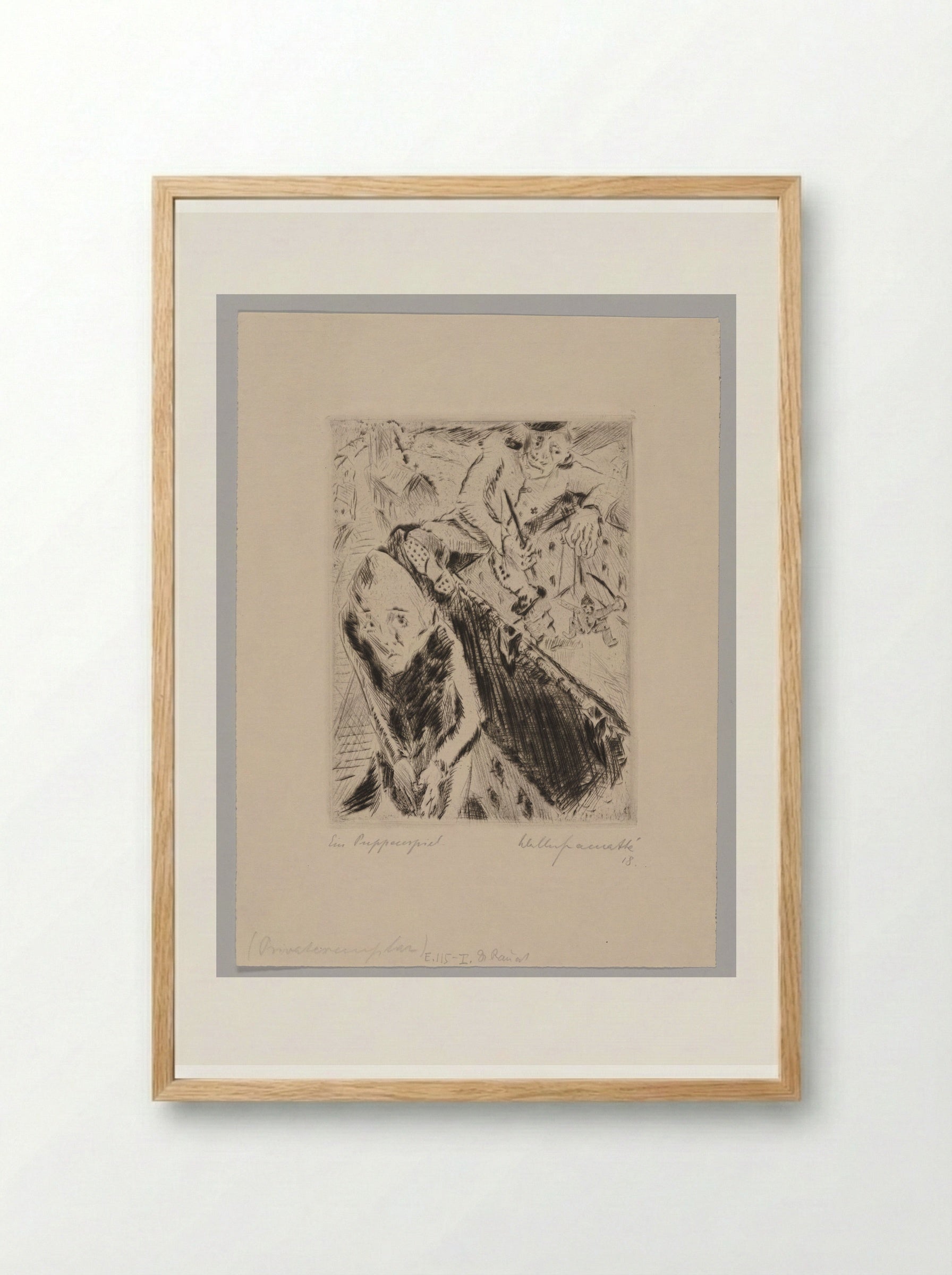 A Puppet Show - Walter Gramatté - Framed Print Wood