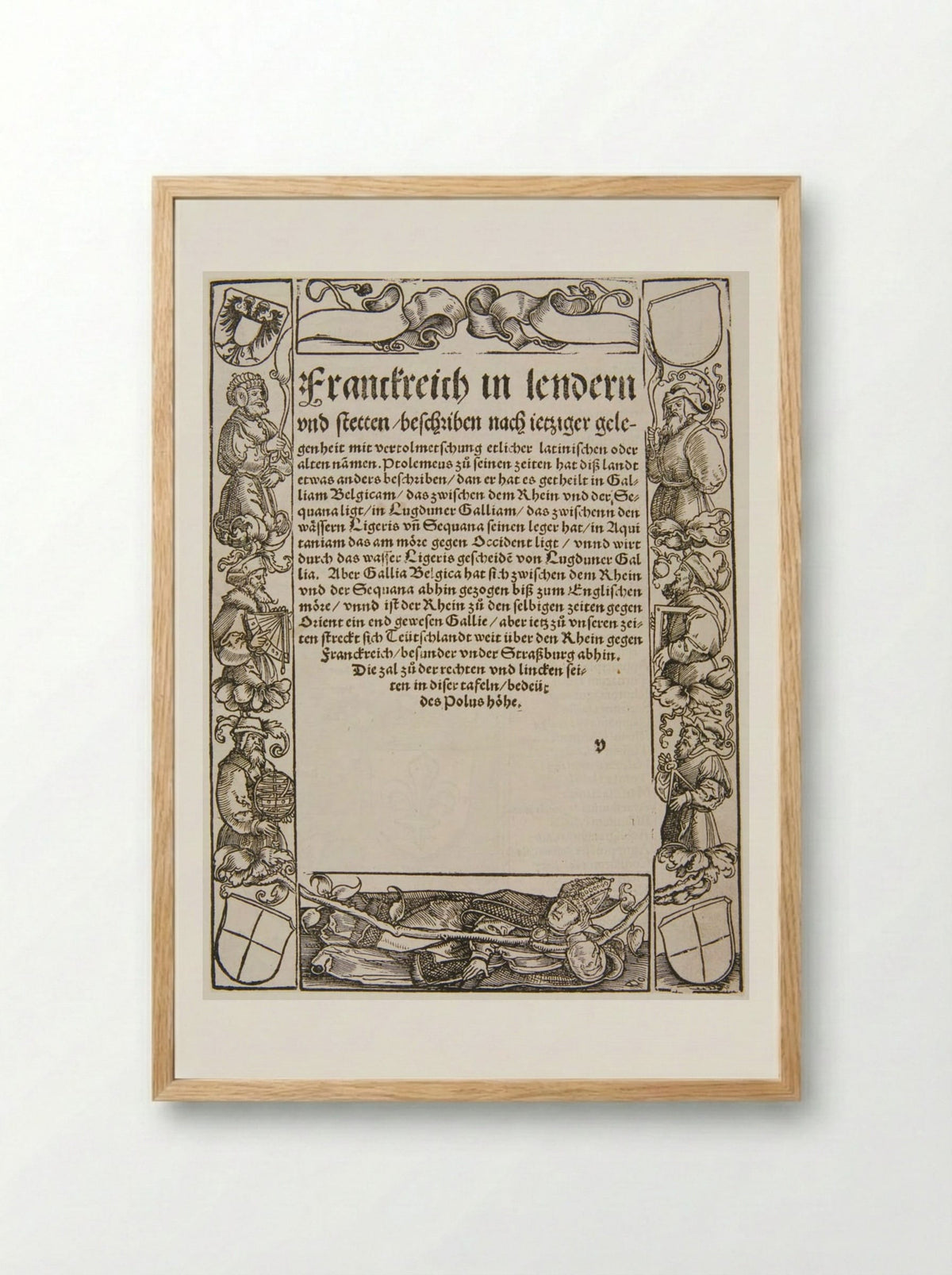 A Recumbent Bishop and Six Mathematicians - Hans Holbein the Younger - Framed Print Wood