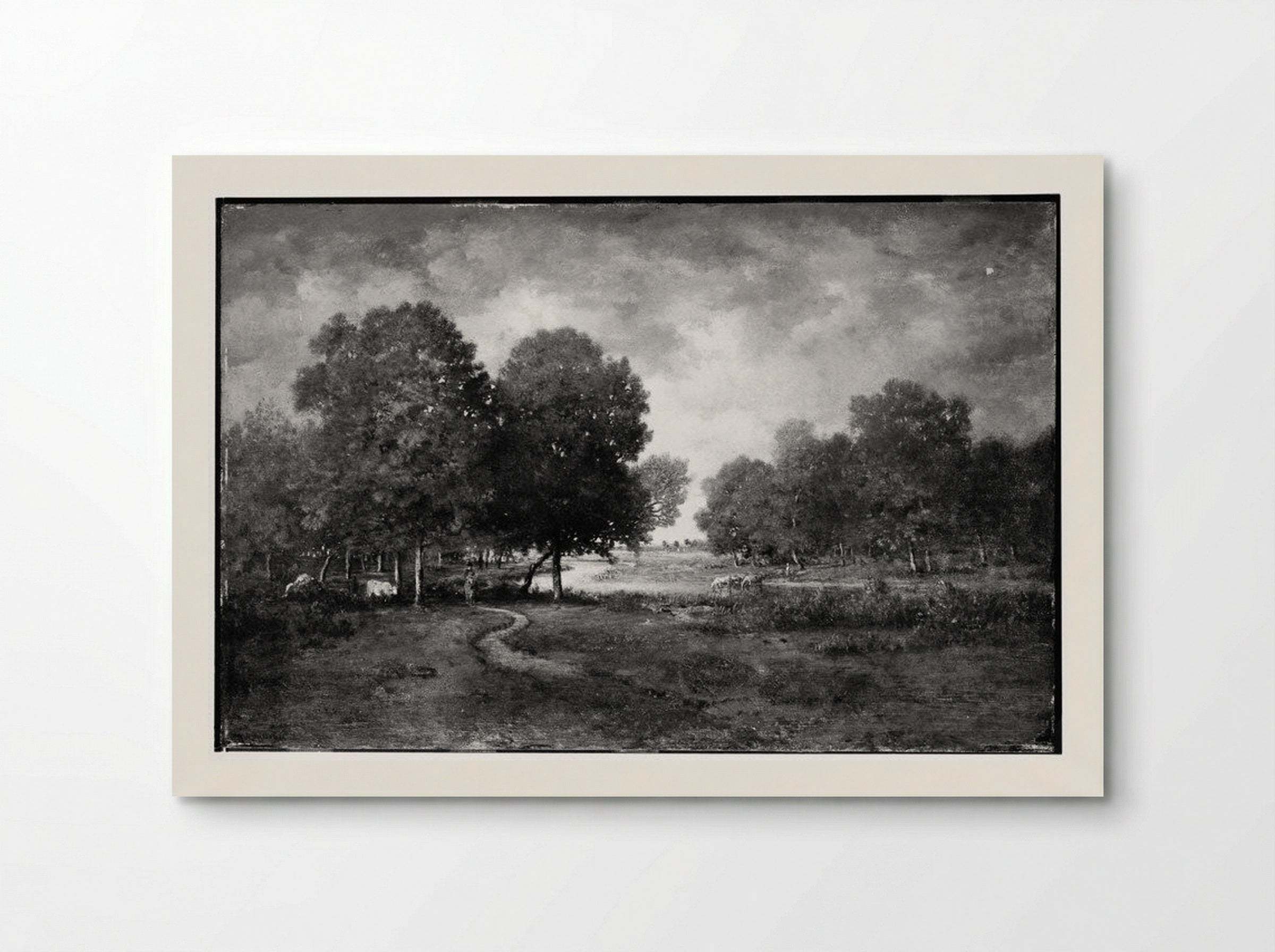 A River in a Meadow - Théodore Rousseau - Poster