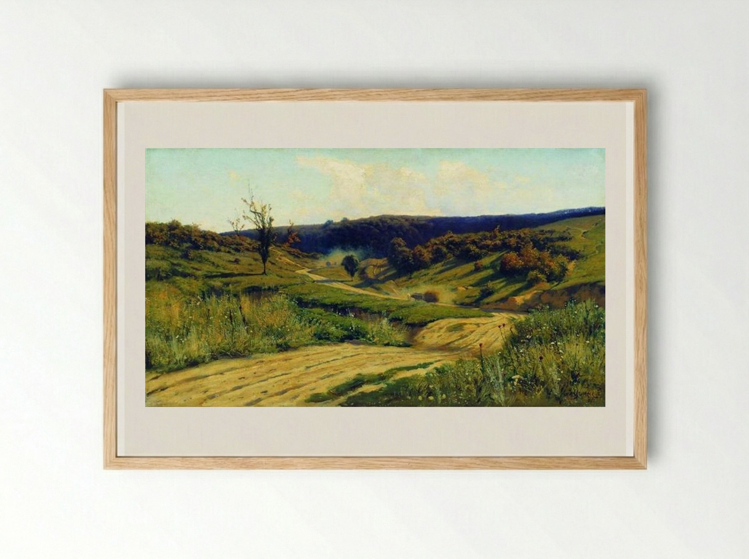 A Road - Volodymyr Orlovsky - Framed Print Wood