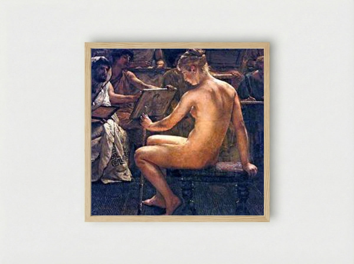 A Roman Studio - Sir Lawrence Alma-Tadema - Framed Print Wood