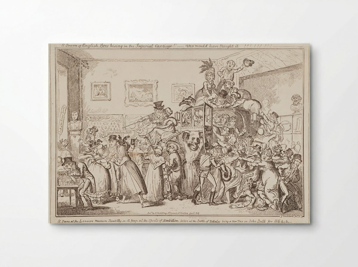 A Scene at the London Museum Piccadilly, or a Peep at the Spoils of Ambition - George Cruikshank - Poster