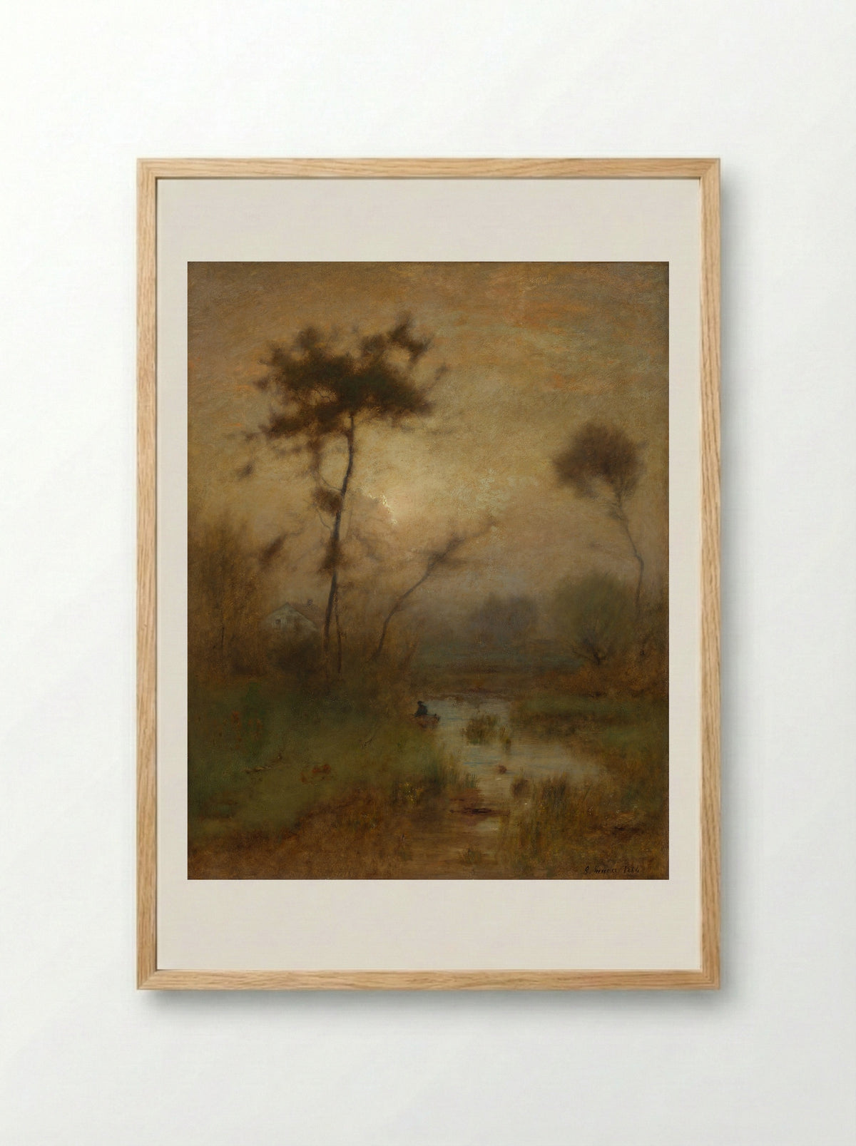 A Silver Morning - George Inness - Framed Print Wood