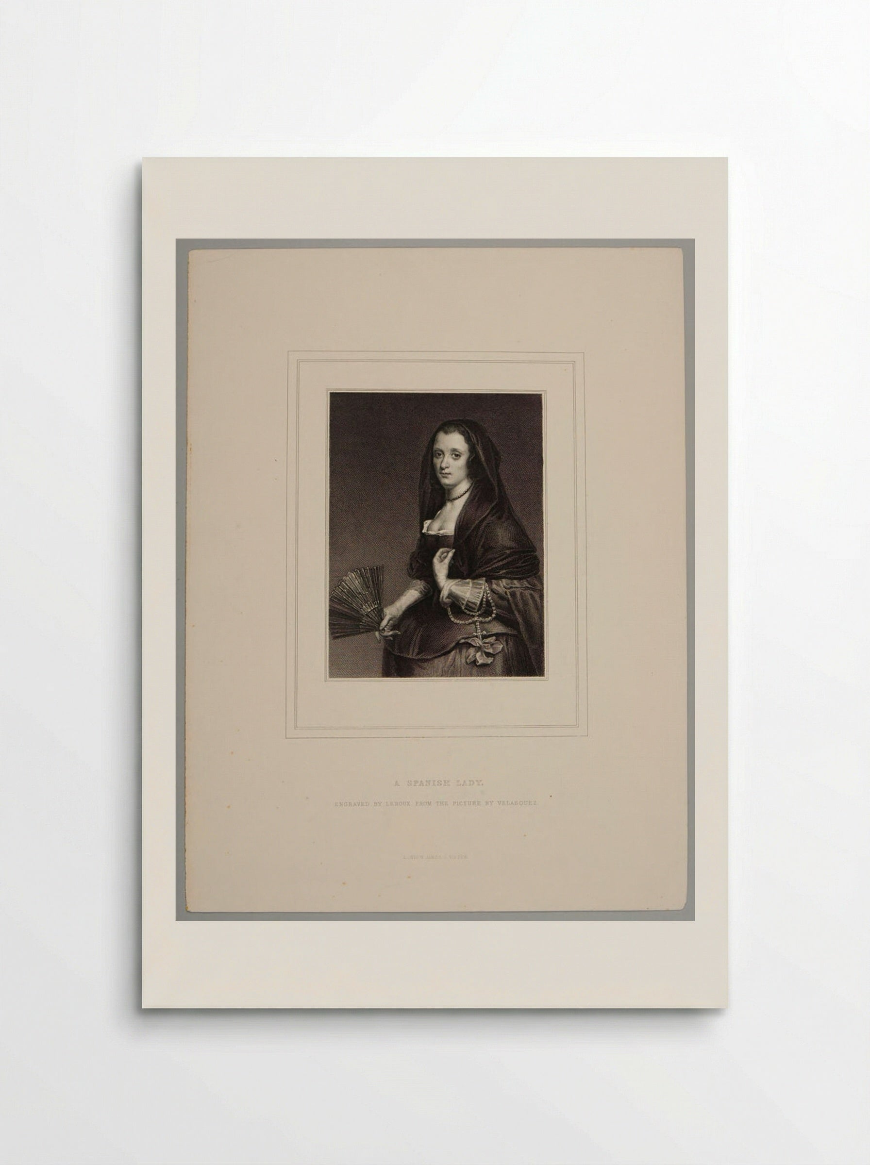 A Spanish Lady (After Velázquez) - Jean Marie Leroux - Poster