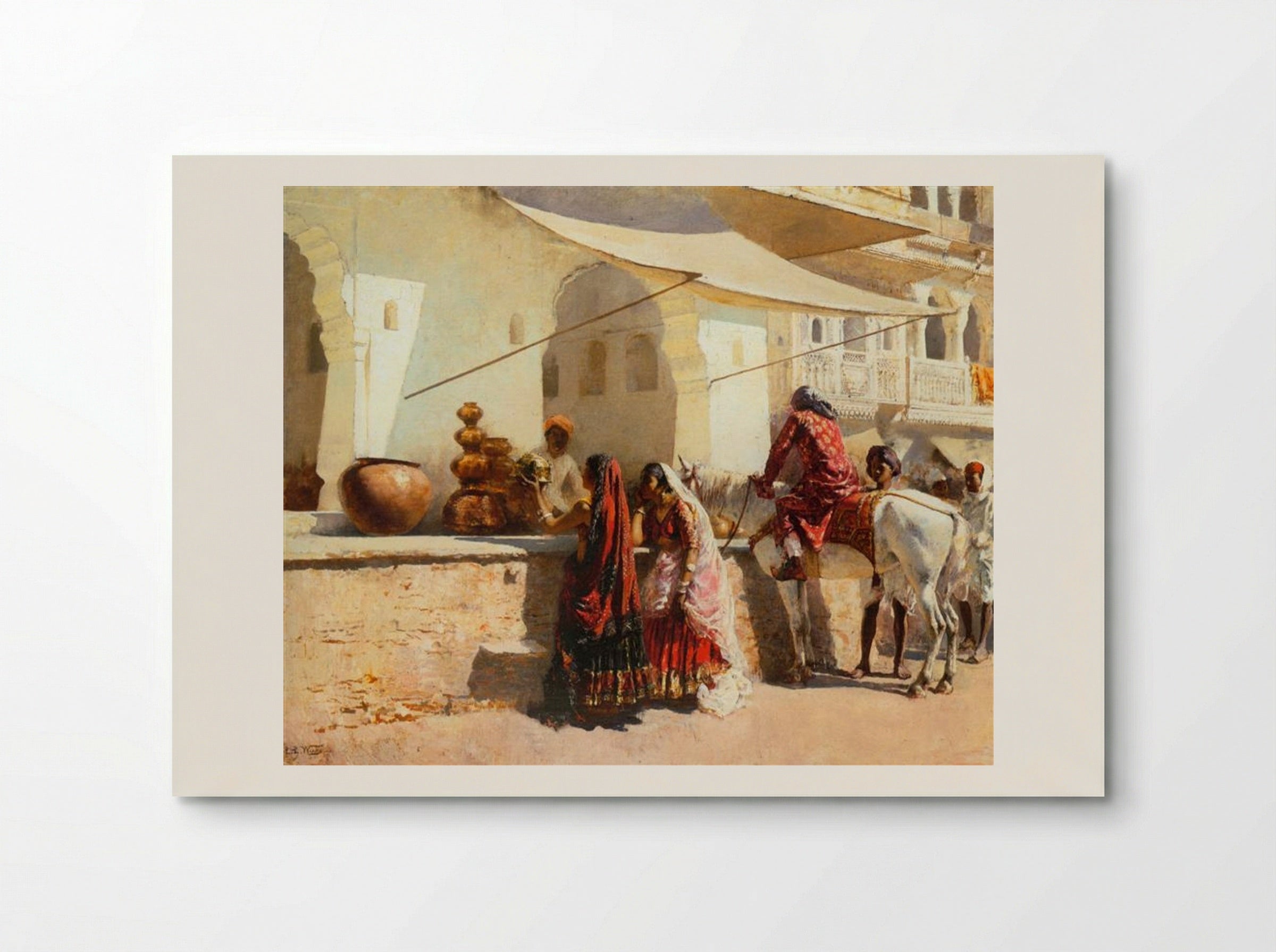 A Street Market Scene, India - Edwin Lord Weeks - Poster