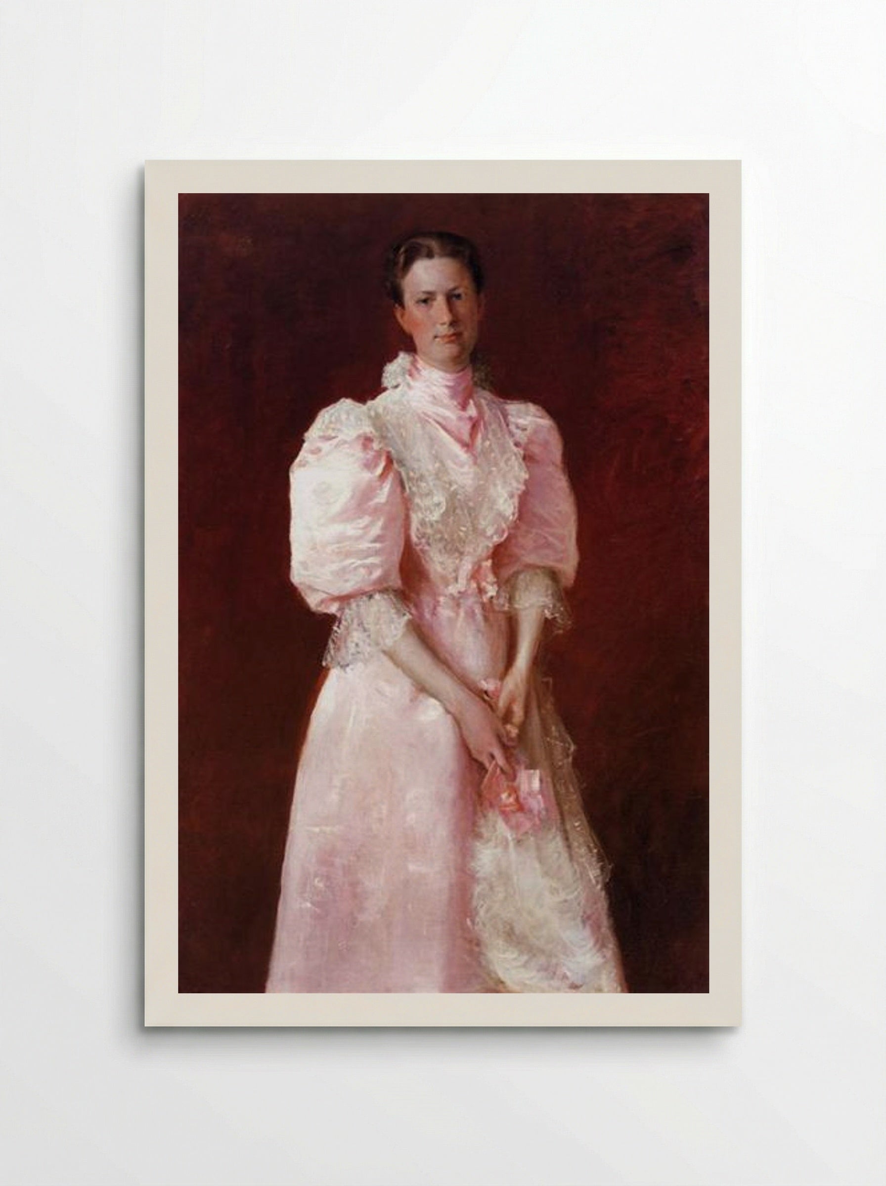 A Study in Pink (Portrait of Mrs. Robert P. McDougal) - William Merritt Chase - Poster